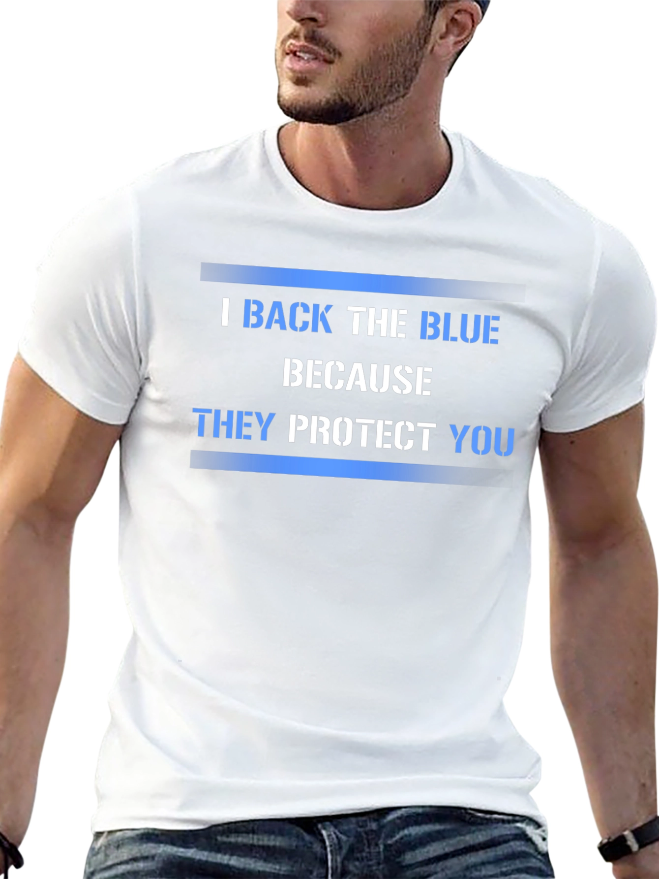 I Back The Blue Graphic T-Shirt