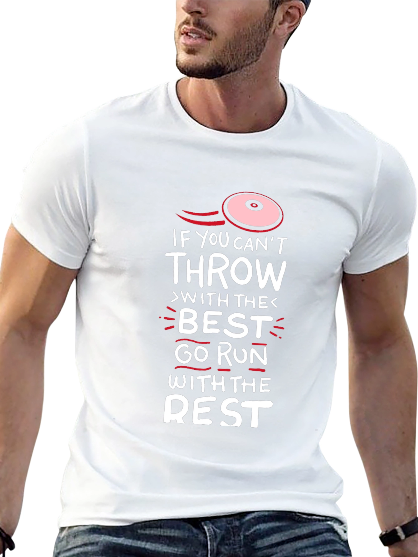 Funny Disc Golf T-Shirt - Run With The Rest