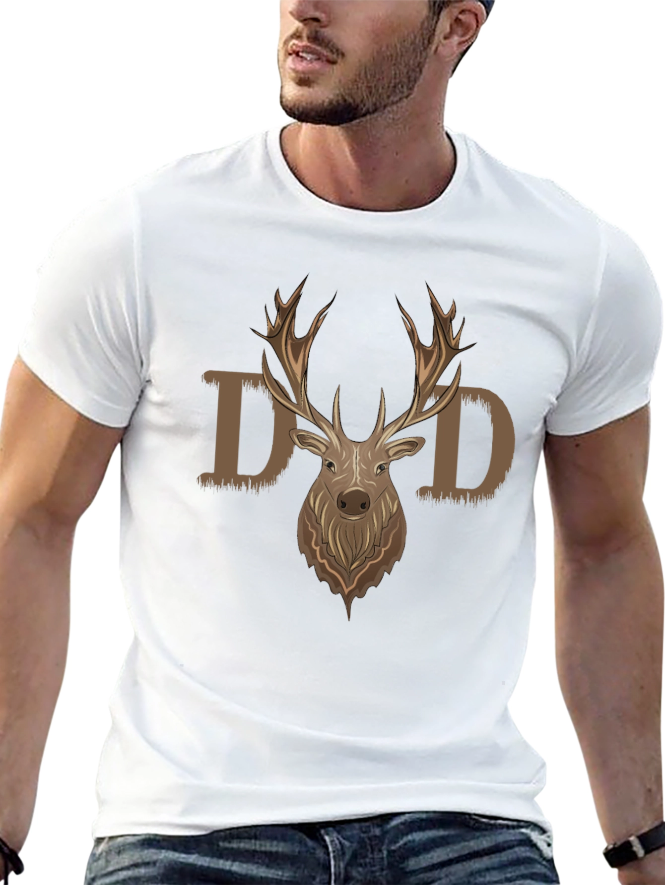Dad Deer Graphic T-Shirt - Fathers Day Gift