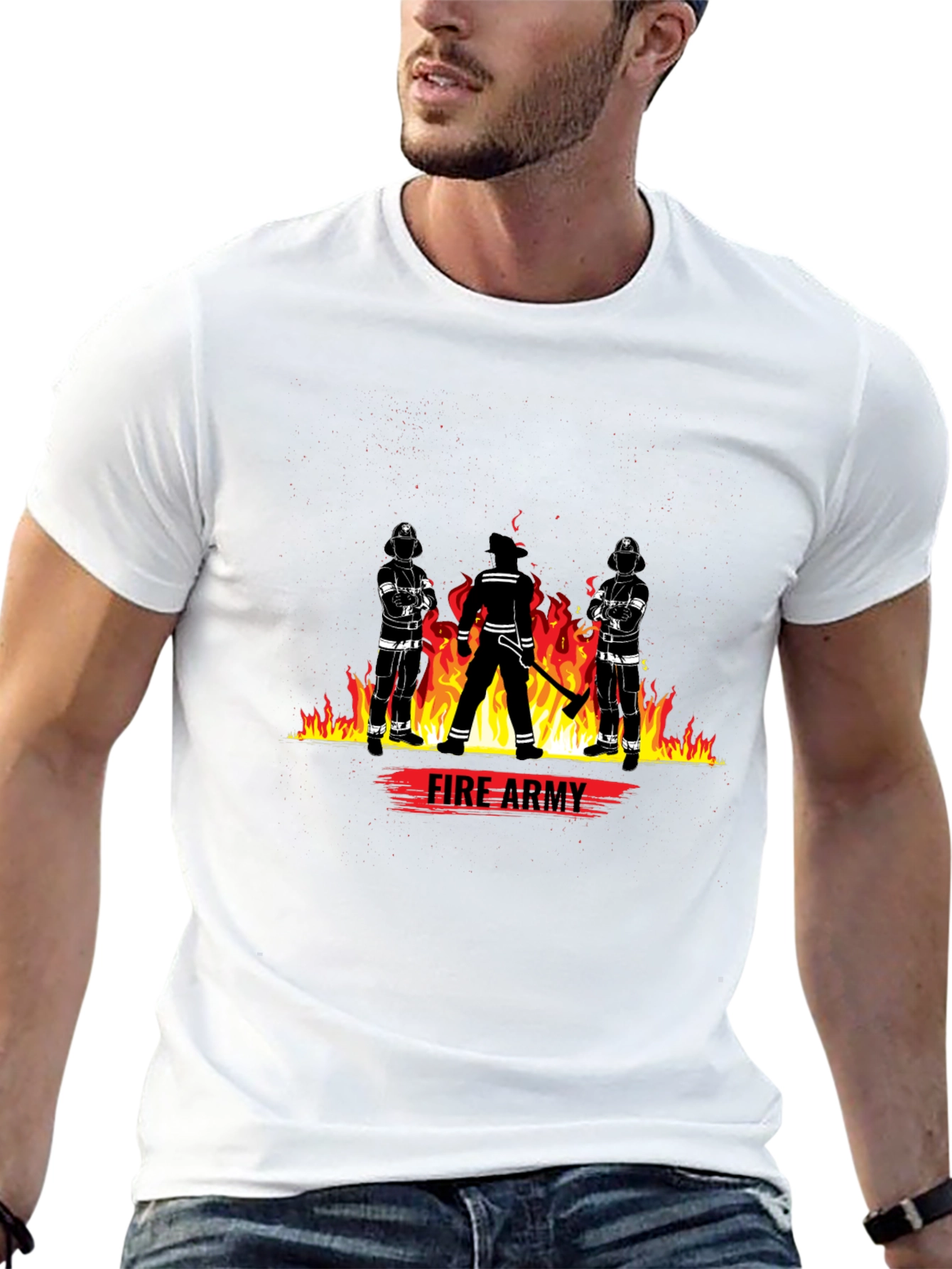 Fire Army Graphic T-Shirt