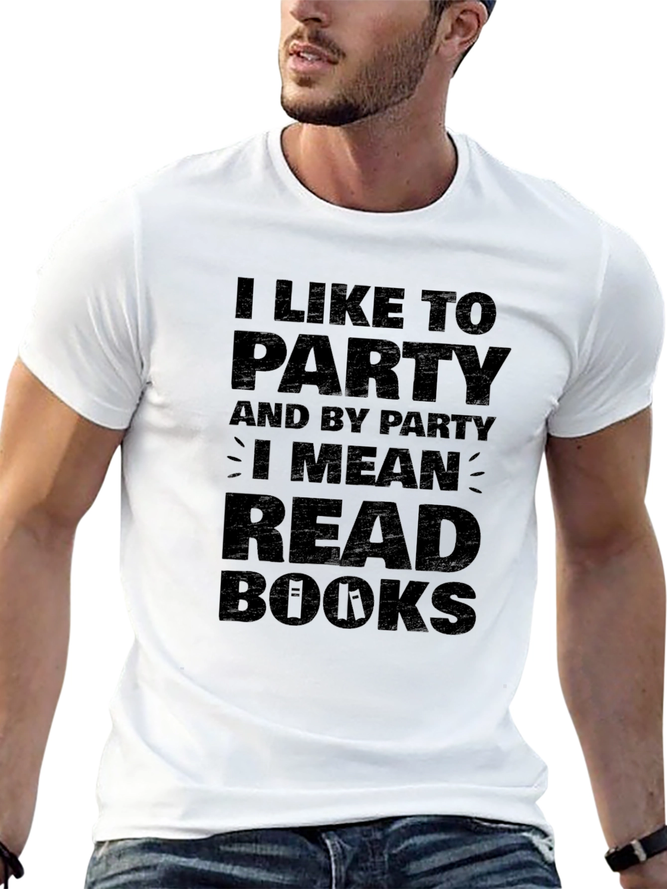I Like To Party Read Books Black T-Shirt