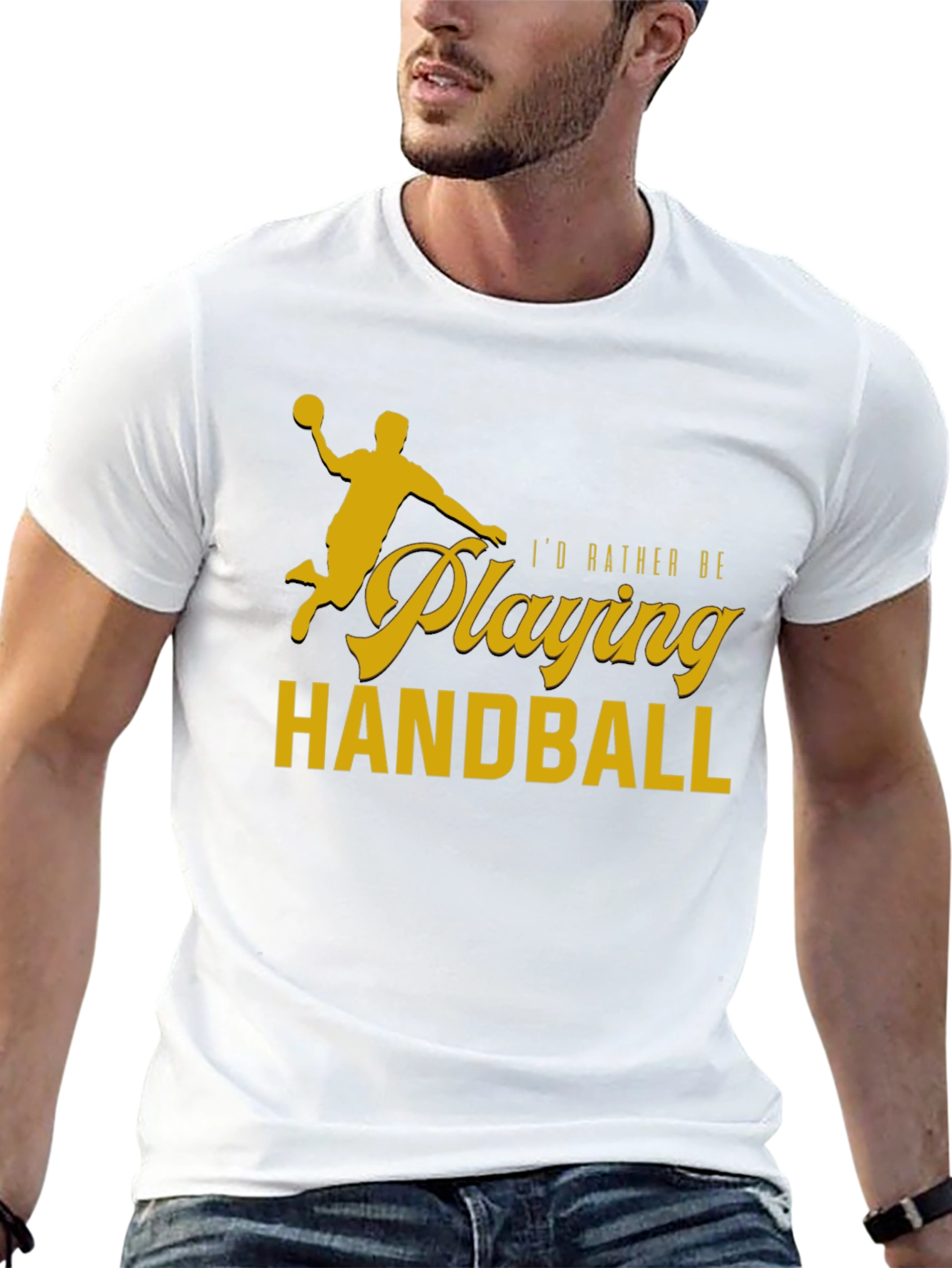 Handball Player T-Shirt - Id Rather Be Playing Handball