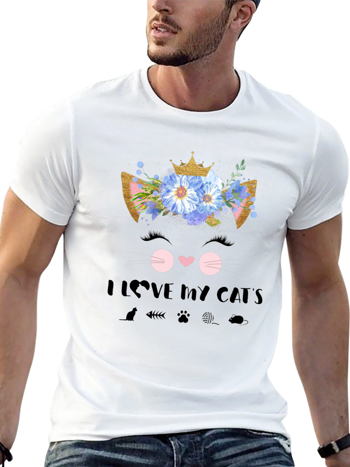 I Love My Cat T-Shirt Cute Graphic Tee