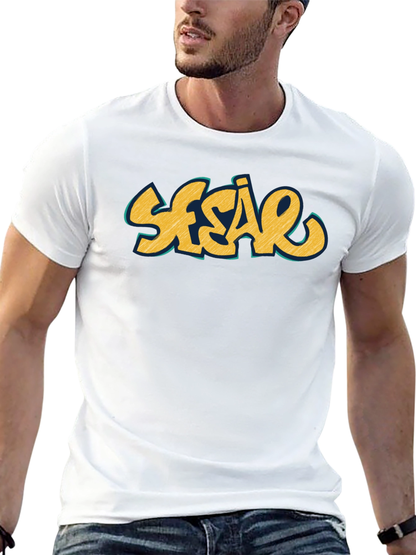 Sesão Black Graphic Tee - Casual Streetwear Style