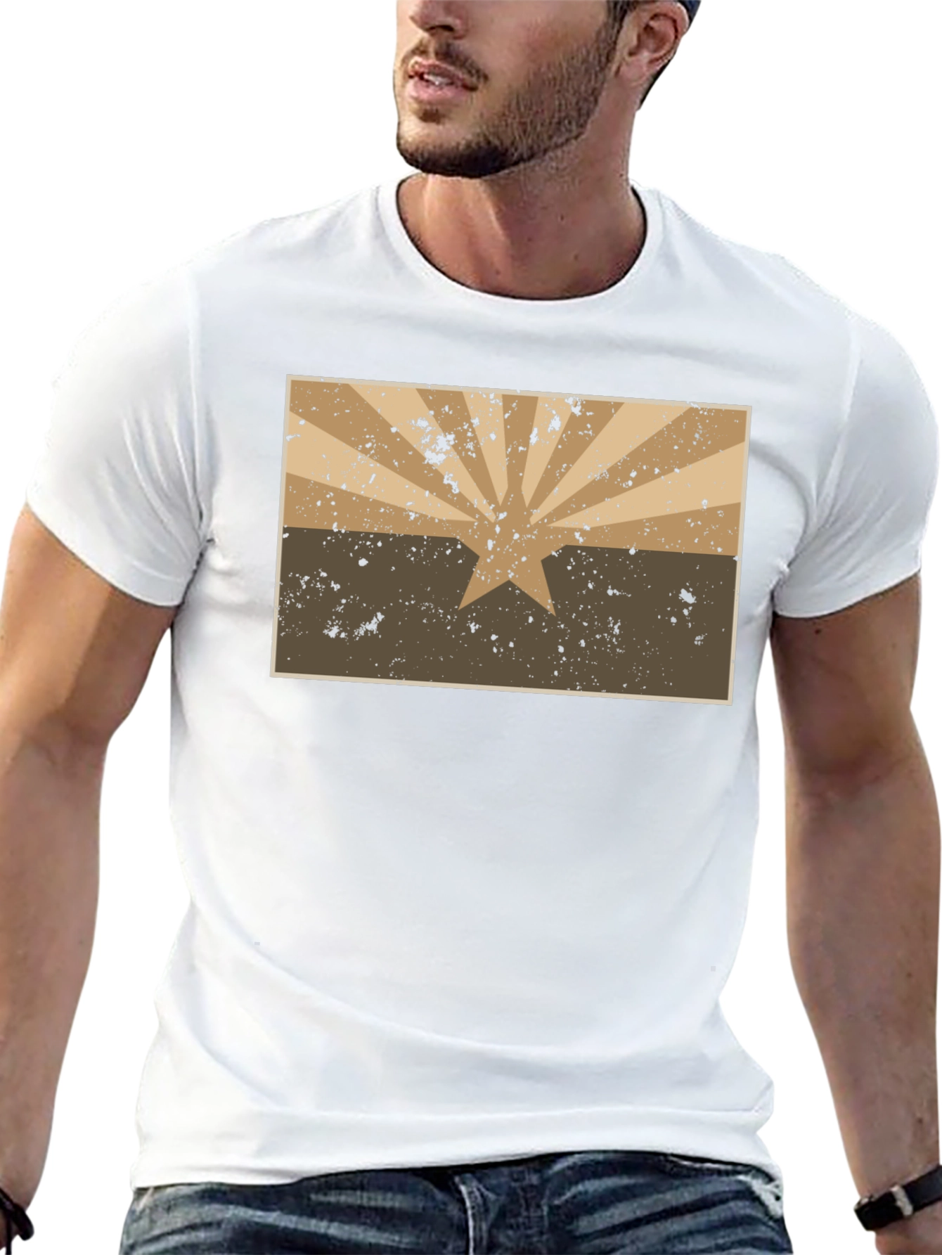 Arizona Flag Graphic Tee - Distressed Style