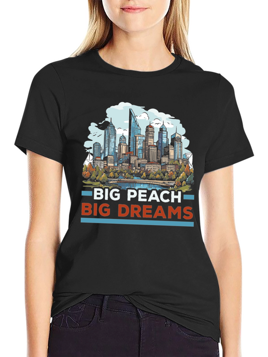 Big Peach Big Dreams Cityscape Graphic Tee