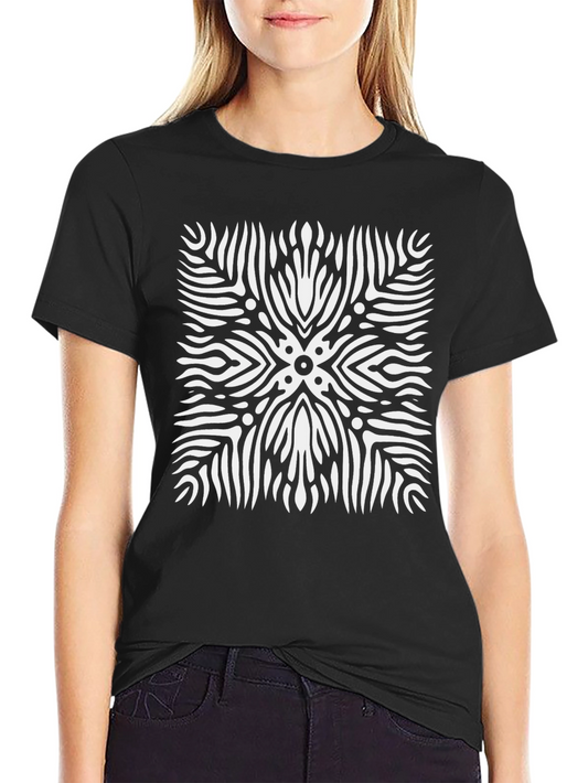 Abstract Pattern Black T-Shirt