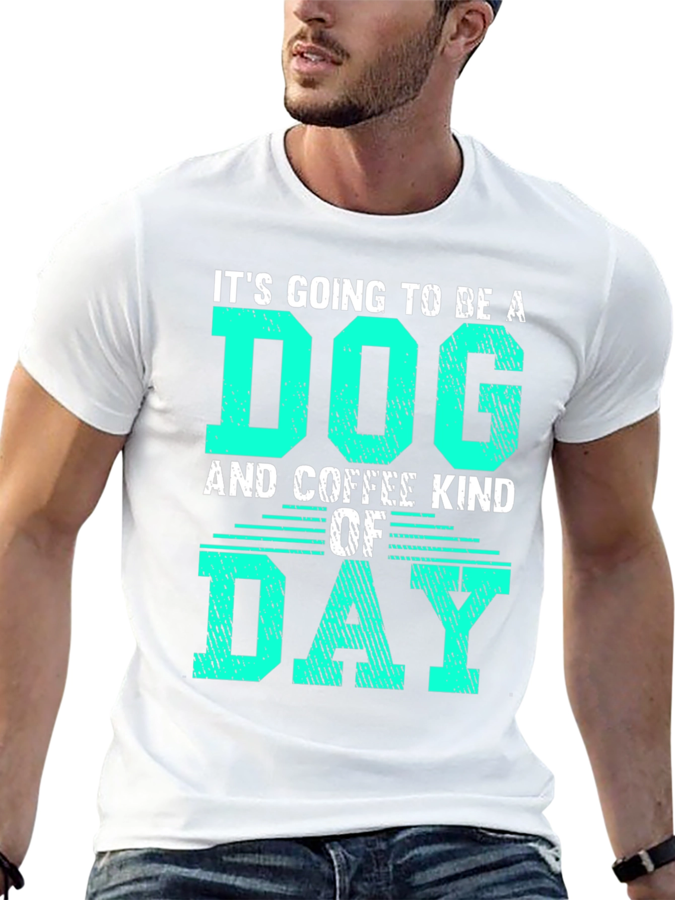 Dog and Coffee Kind of Day Graphic T-Shirt