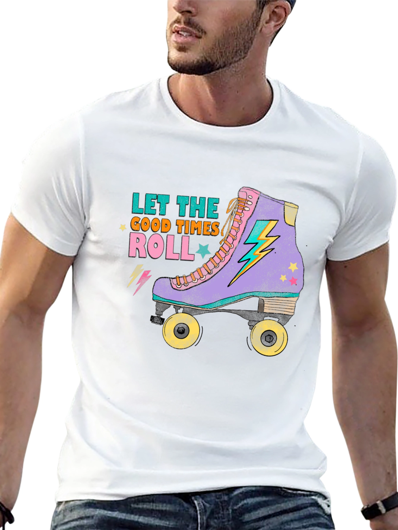 Retro Roller Skate Graphic T-Shirt