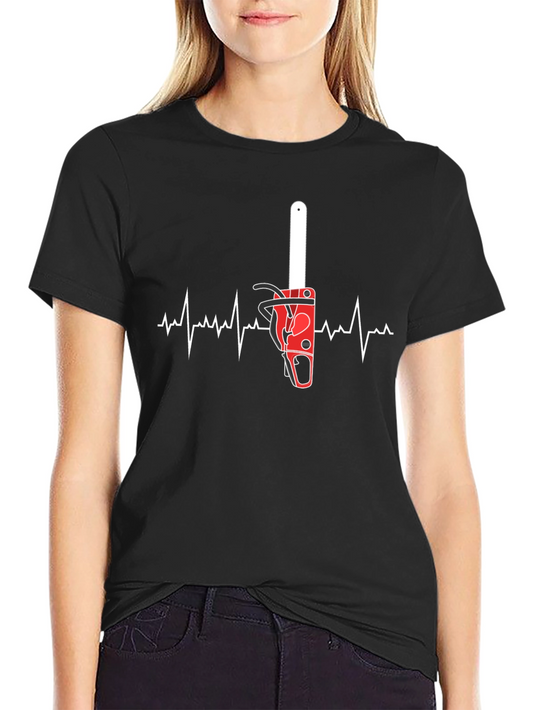 Chainsaw Heartbeat T-Shirt - Arborist Love!