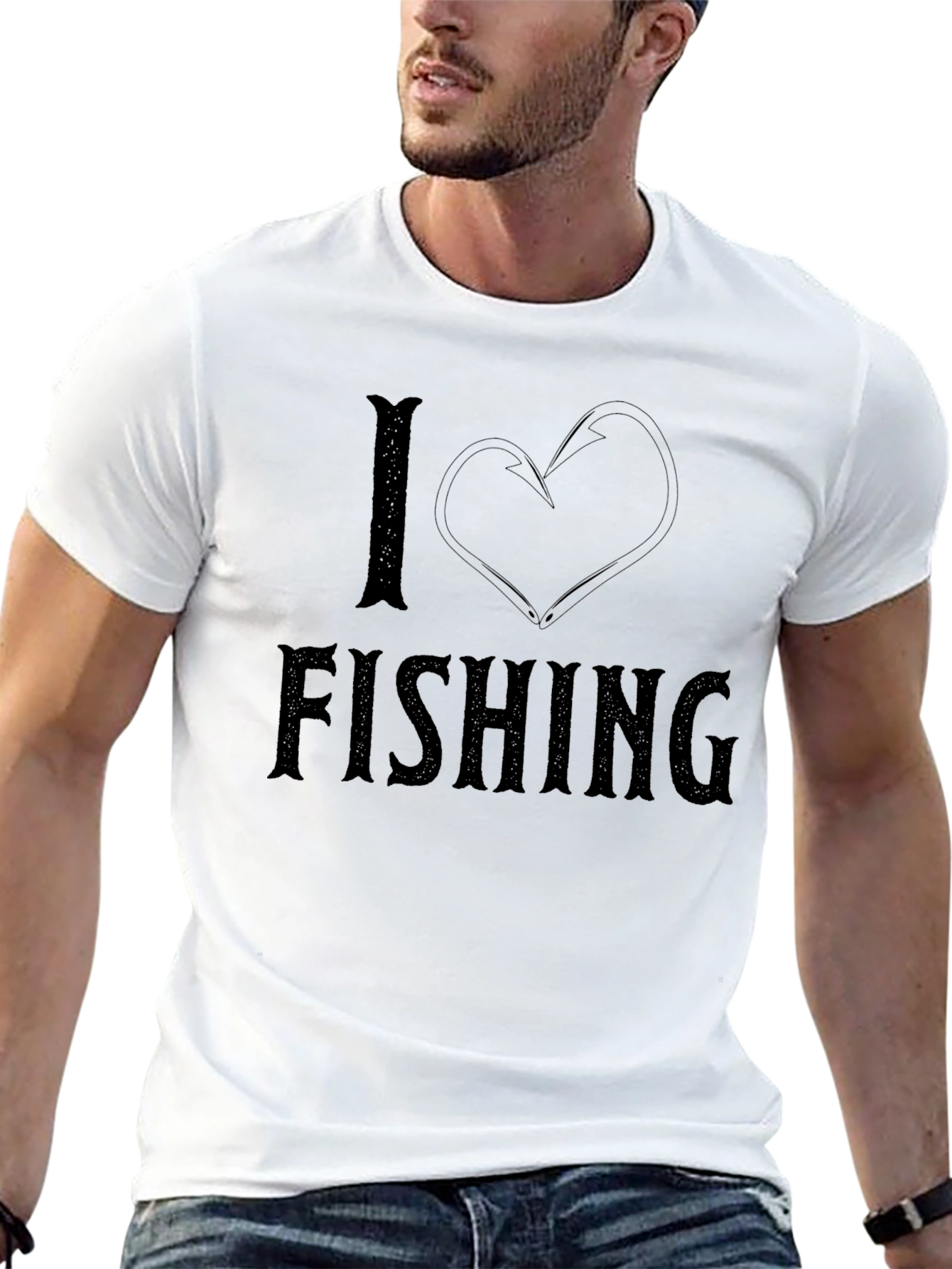 I Love Fishing Black T-Shirt