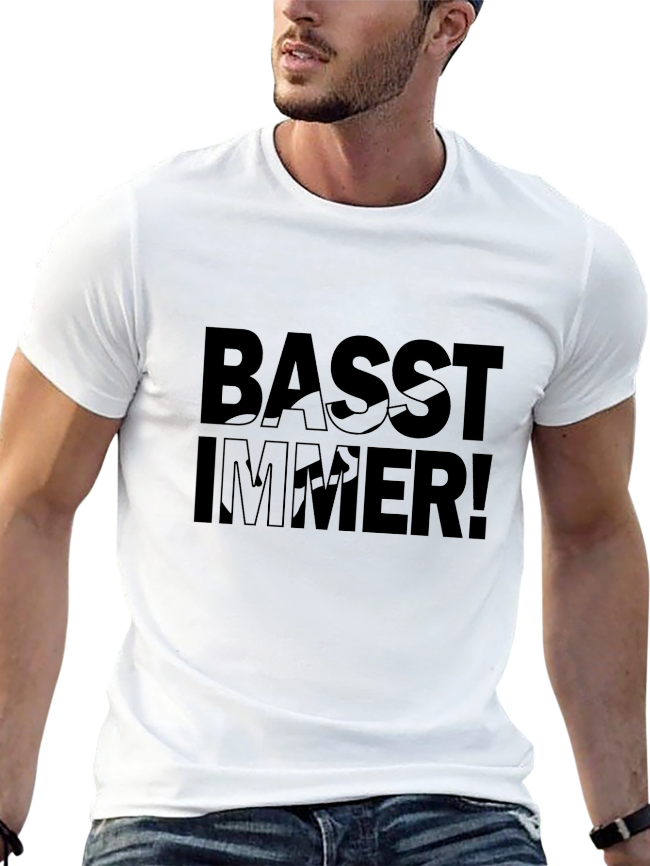 Basst Immer! Black Graphic Tee - Music Lovers T-Shirt