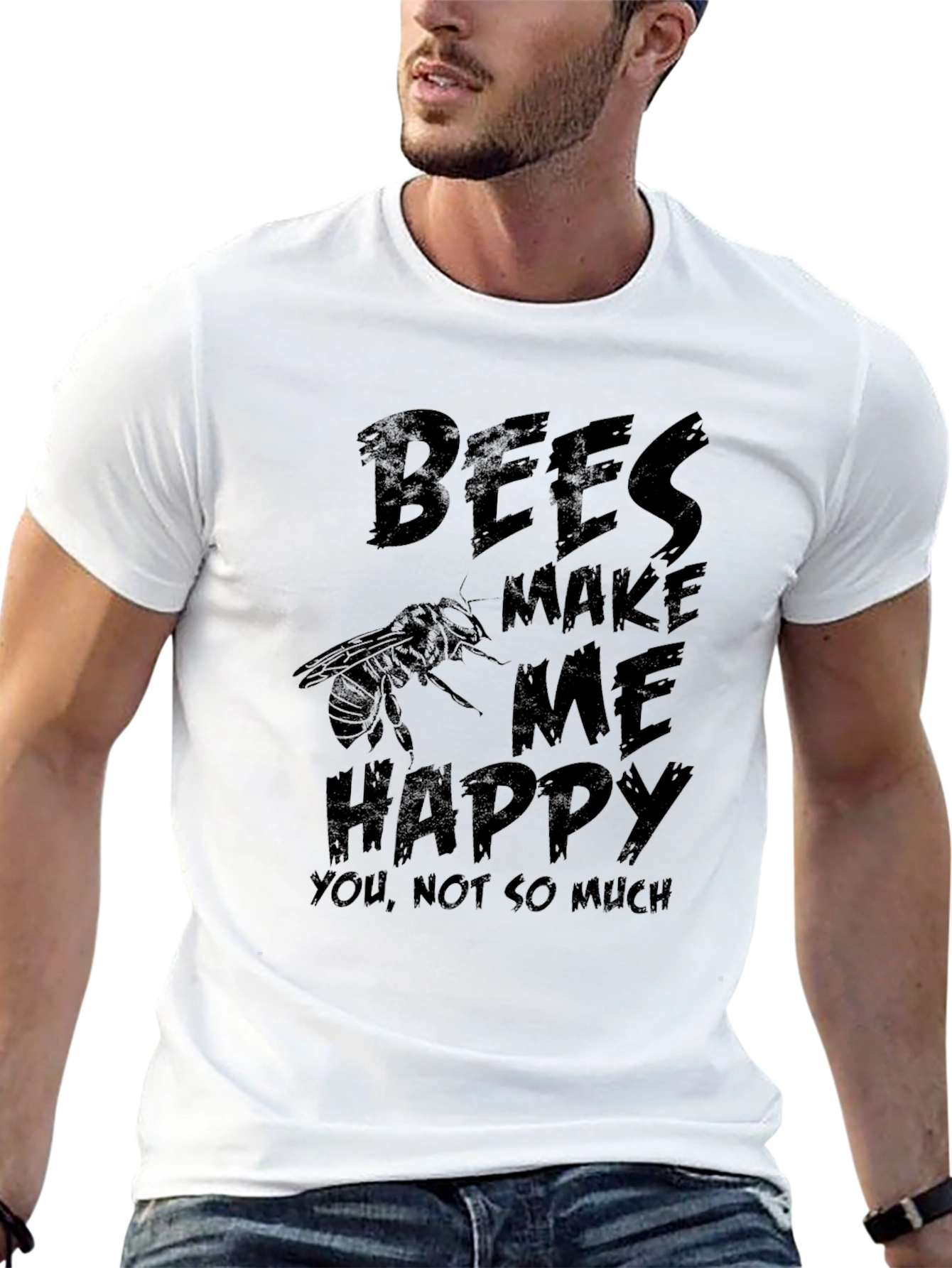 Bees Make Me Happy Graphic T-Shirt