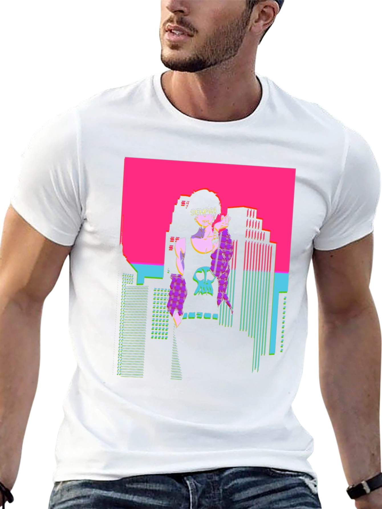 Vaporwave Senpai T-Shirt - Retro Anime Graphic Tee
