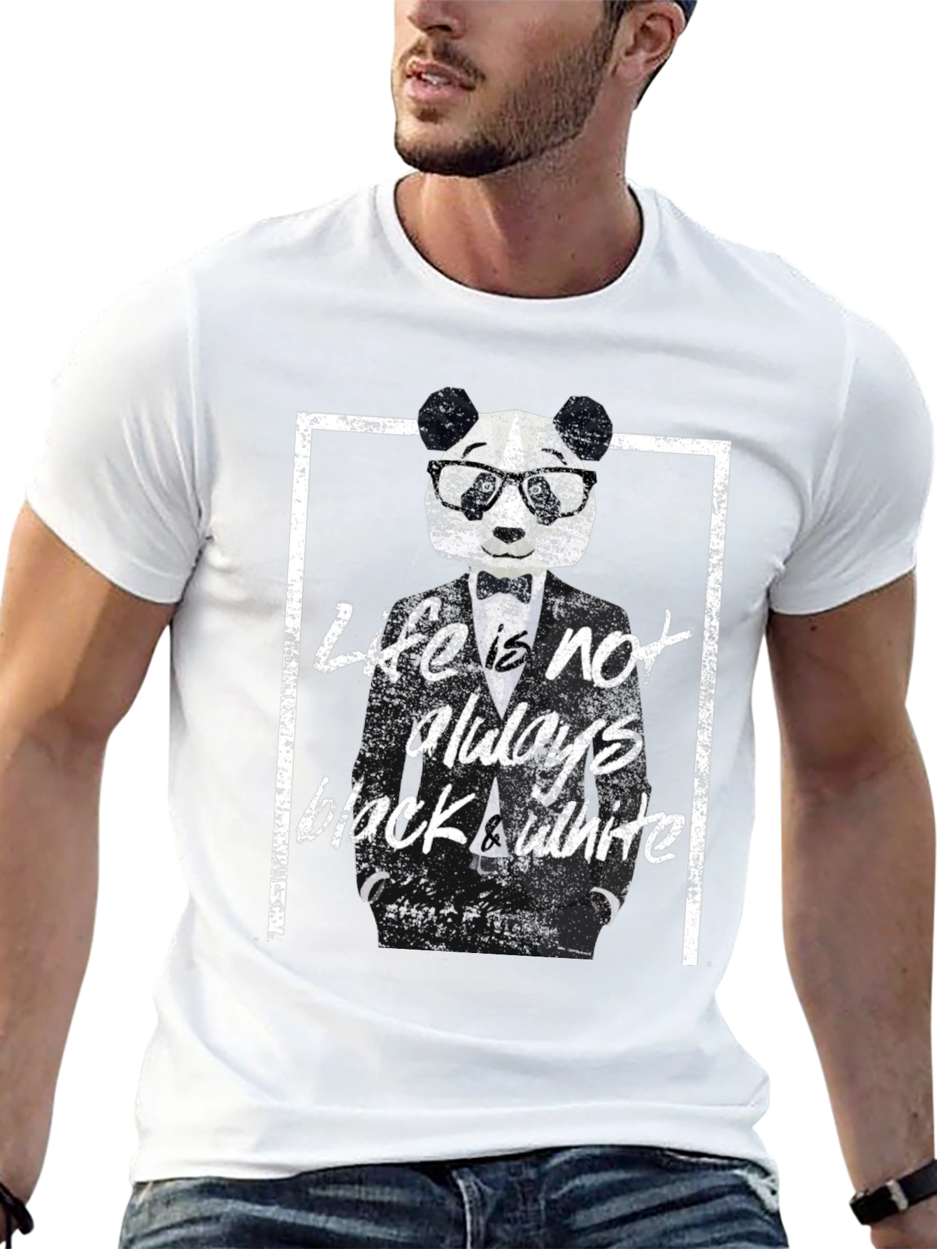 Lifes Not Always Black & White Panda Bear T-Shirt