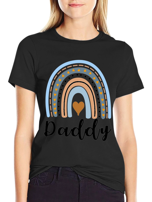 Daddy Rainbow Graphic Tee - Cute Dad Gift