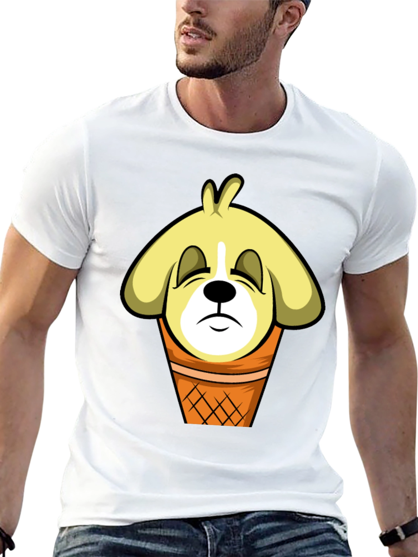 Funny Dog Ice Cream Cone T-Shirt