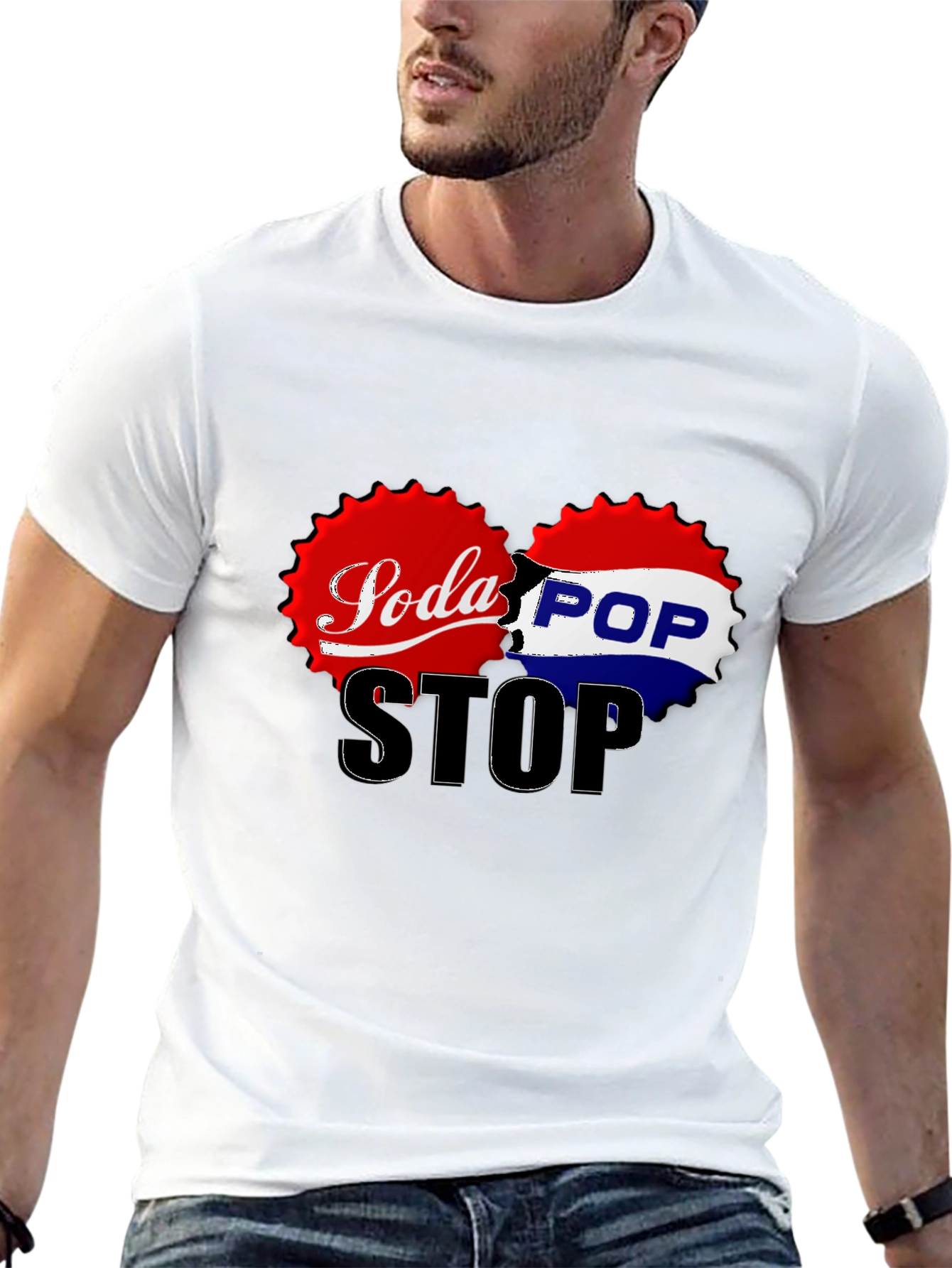 Soda Pop Stop Graphic Tee - Black