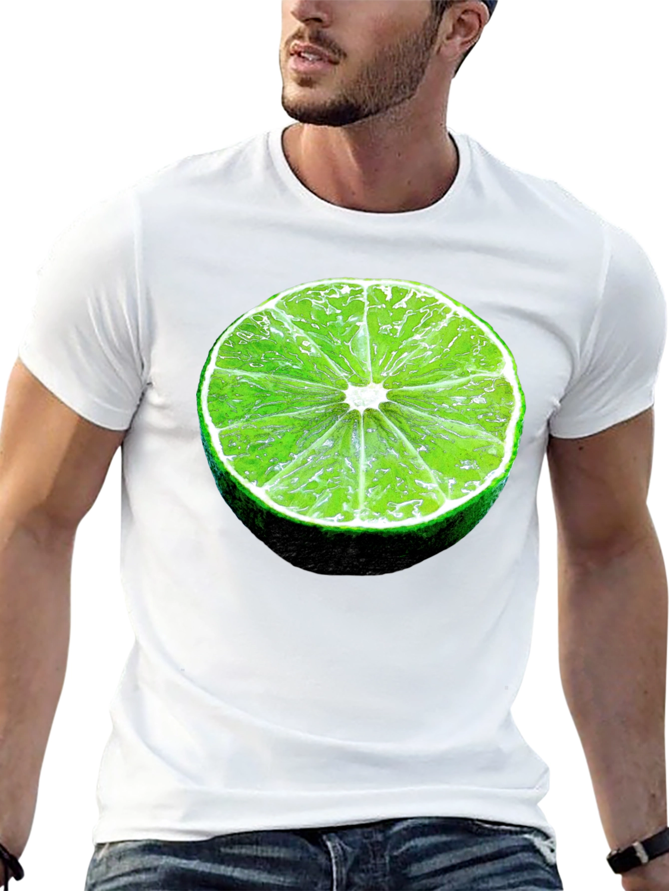 Lime Slice Graphic Black T-Shirt