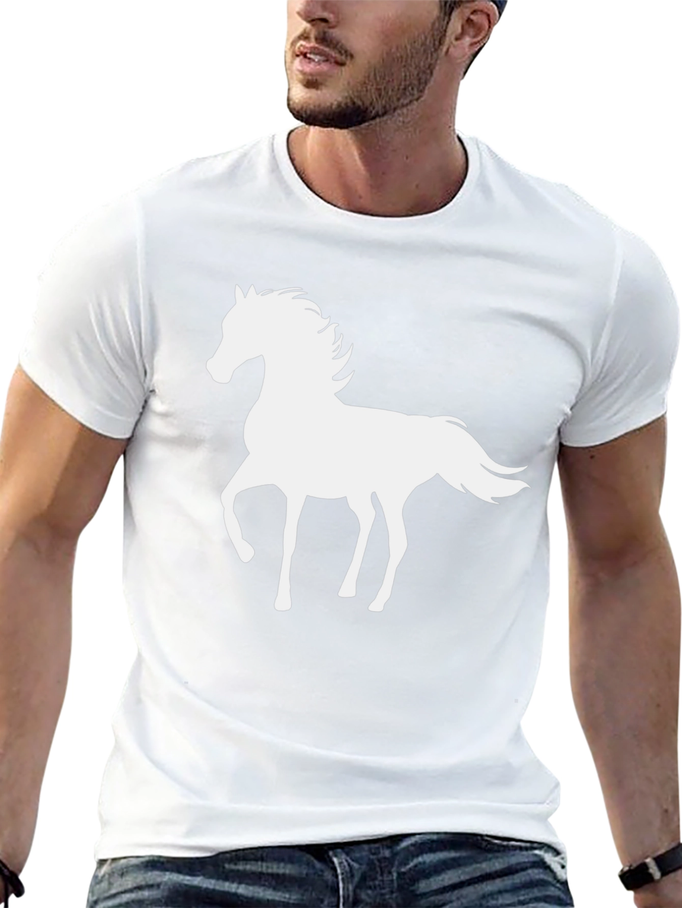 Horse Silhouette Black T-Shirt
