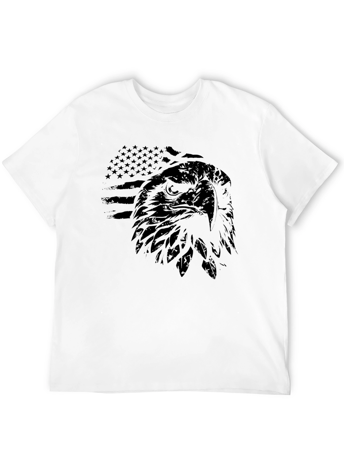 American Eagle Graphic Tee - Black Patriotic T-Shirt
