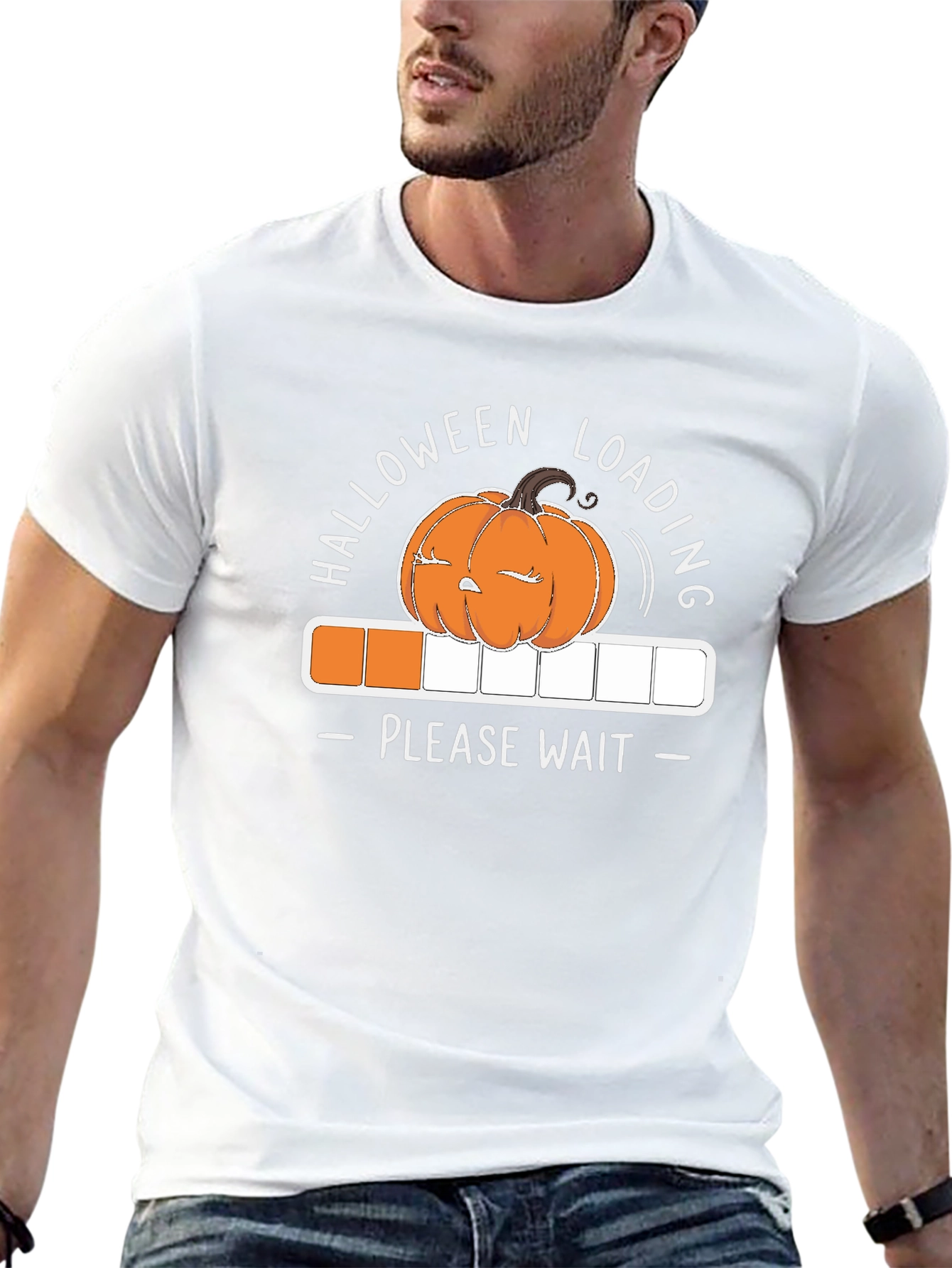 Halloween Loading T-Shirt - Please Wait - Pumpkin