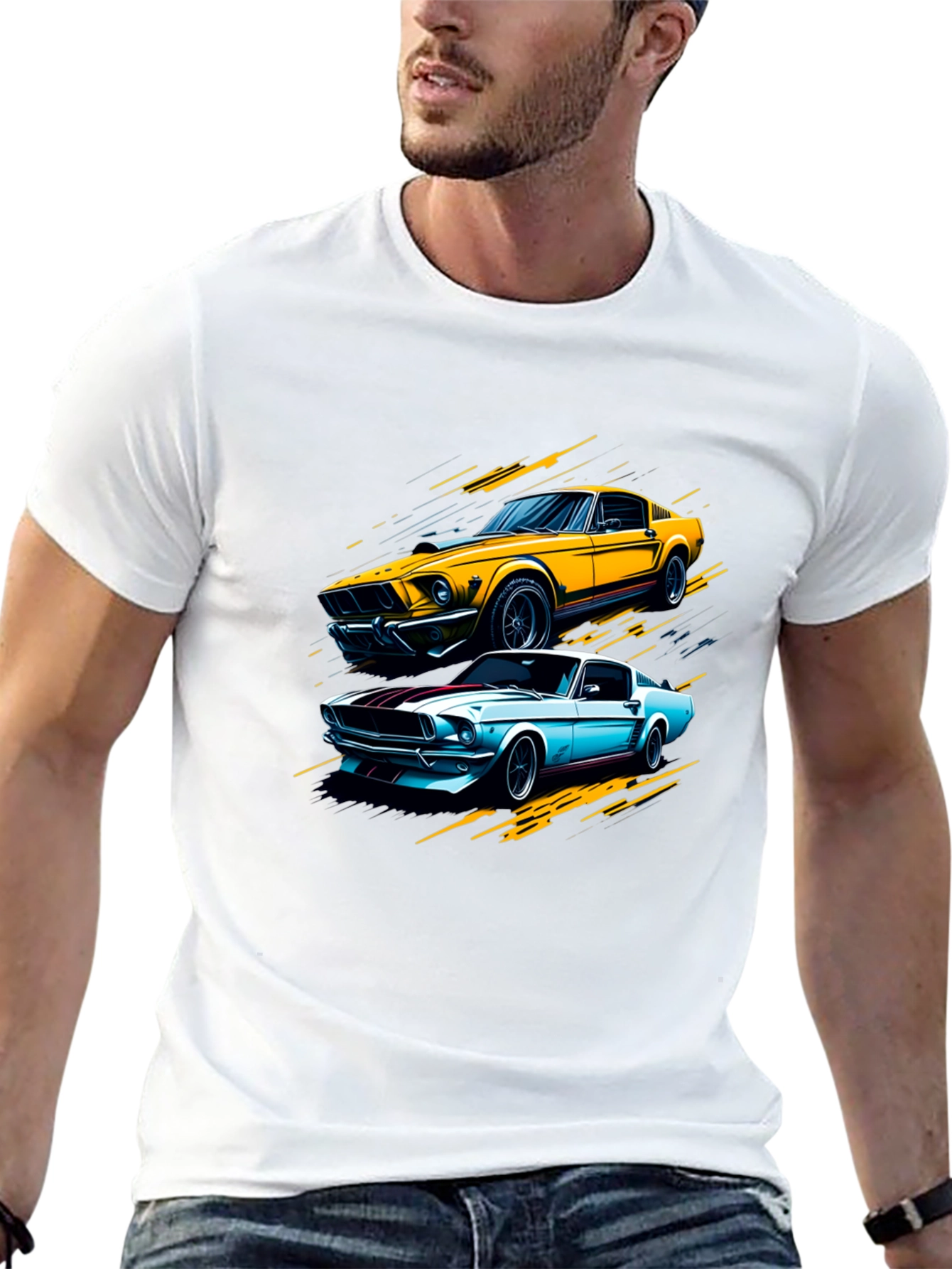 Classic Car Graphic Tee - Black