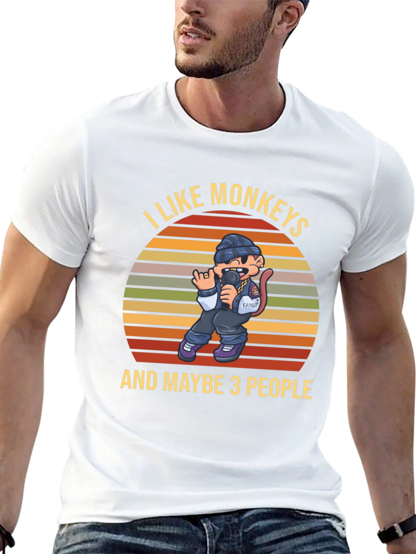I Like Monkeys T-Shirt Funny Graphic Tee