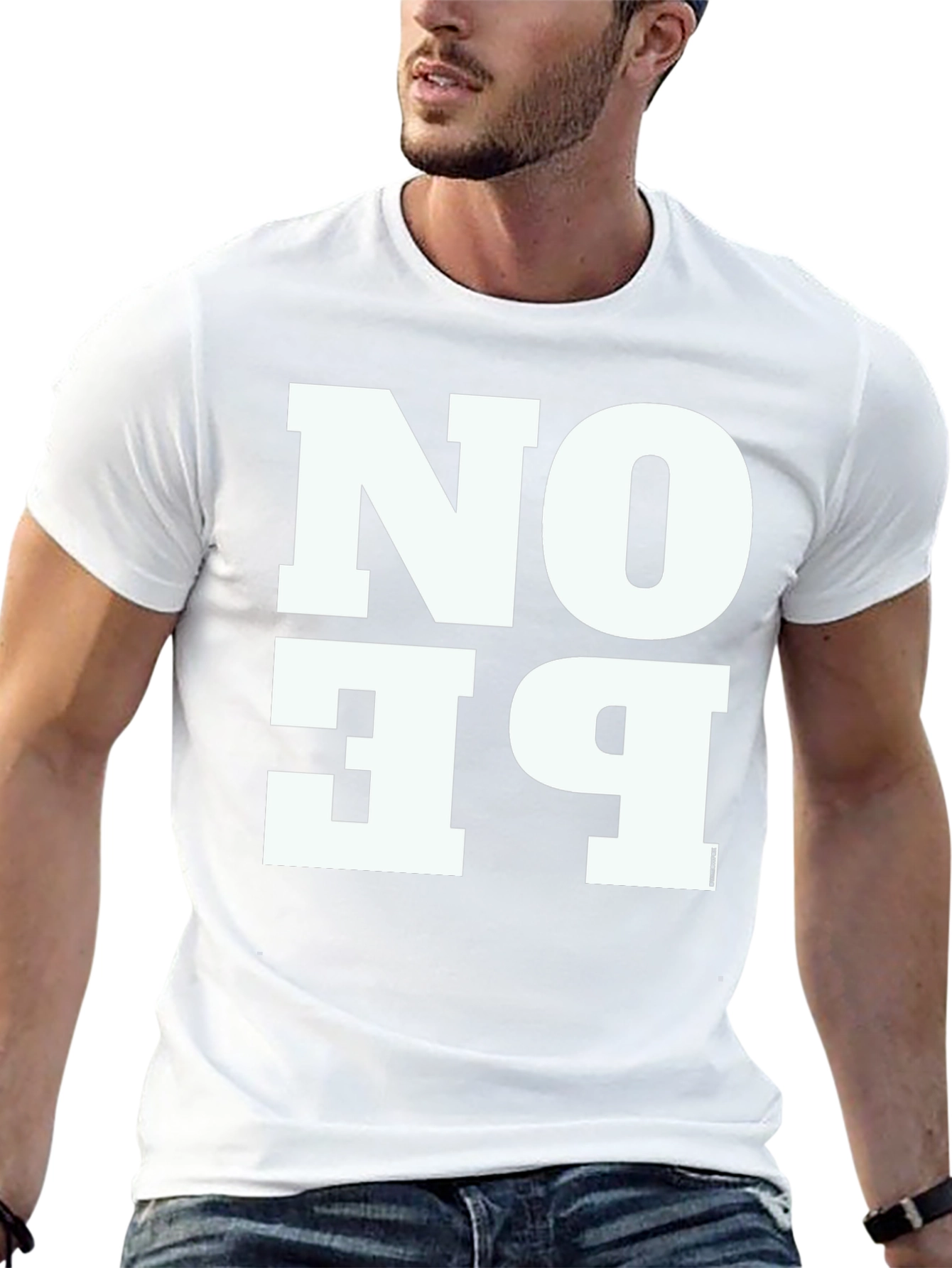 No Pe T-Shirt - Black Cotton Blend Graphic Tee