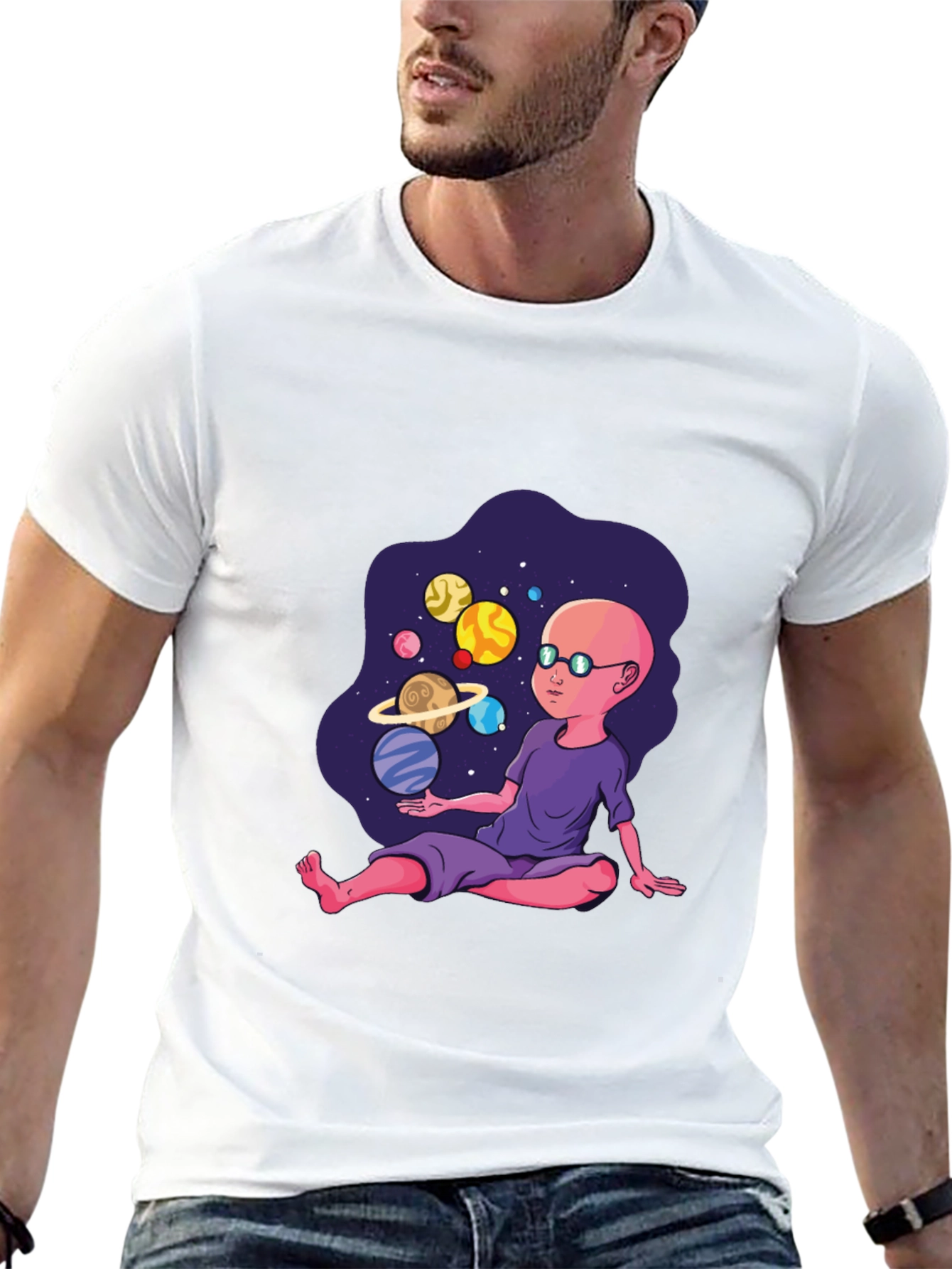 Cosmic Kid Graphic T-Shirt - Black Cotton Tee