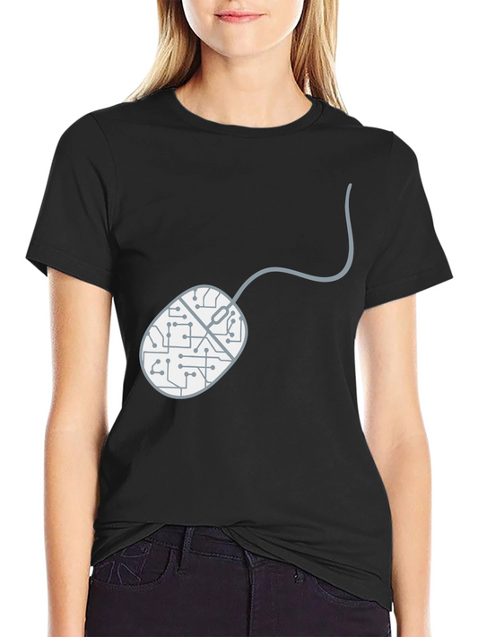Circuit Board Mouse Graphic T-Shirt