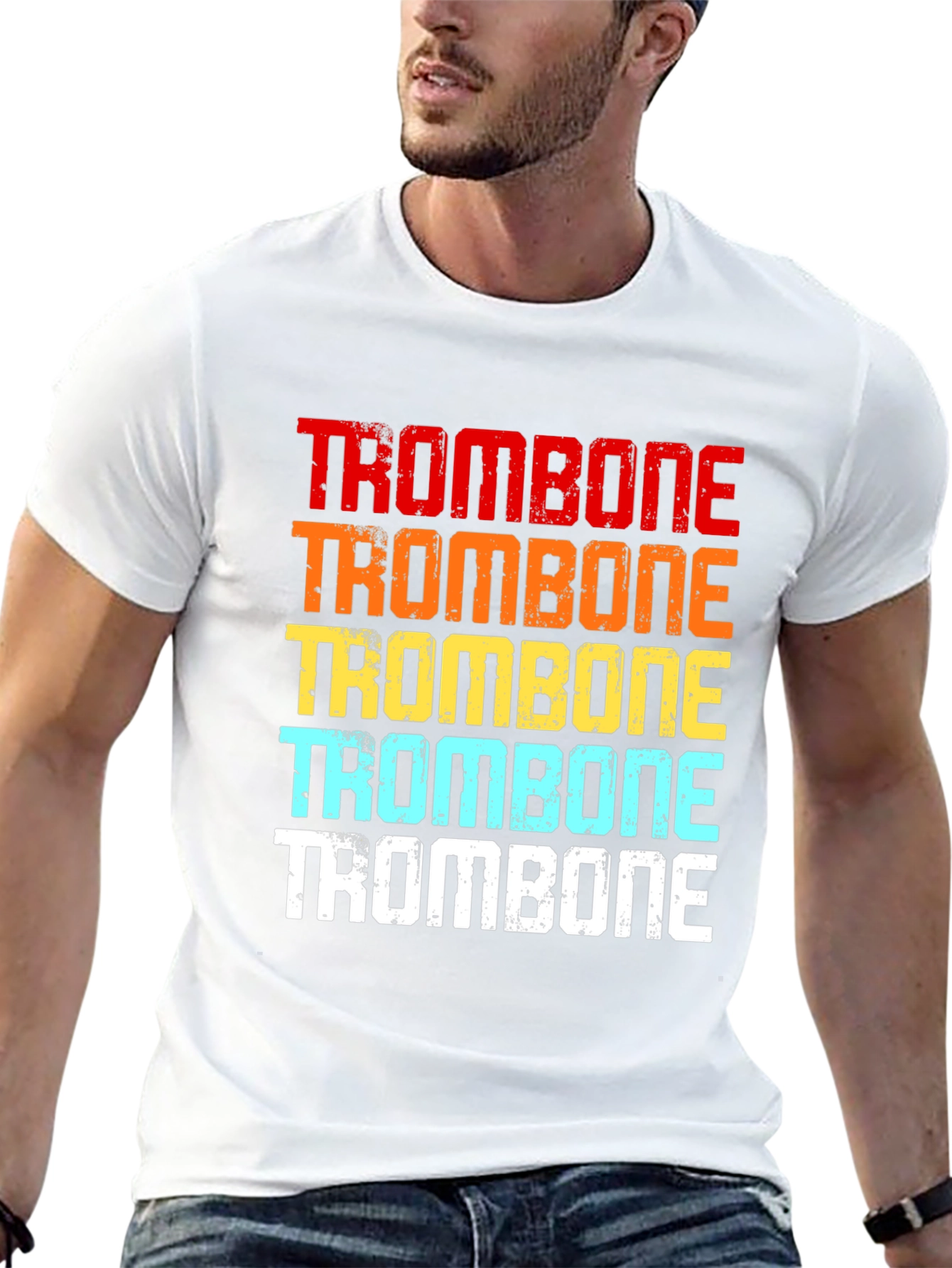 Retro Trombone Player Graphic Tee