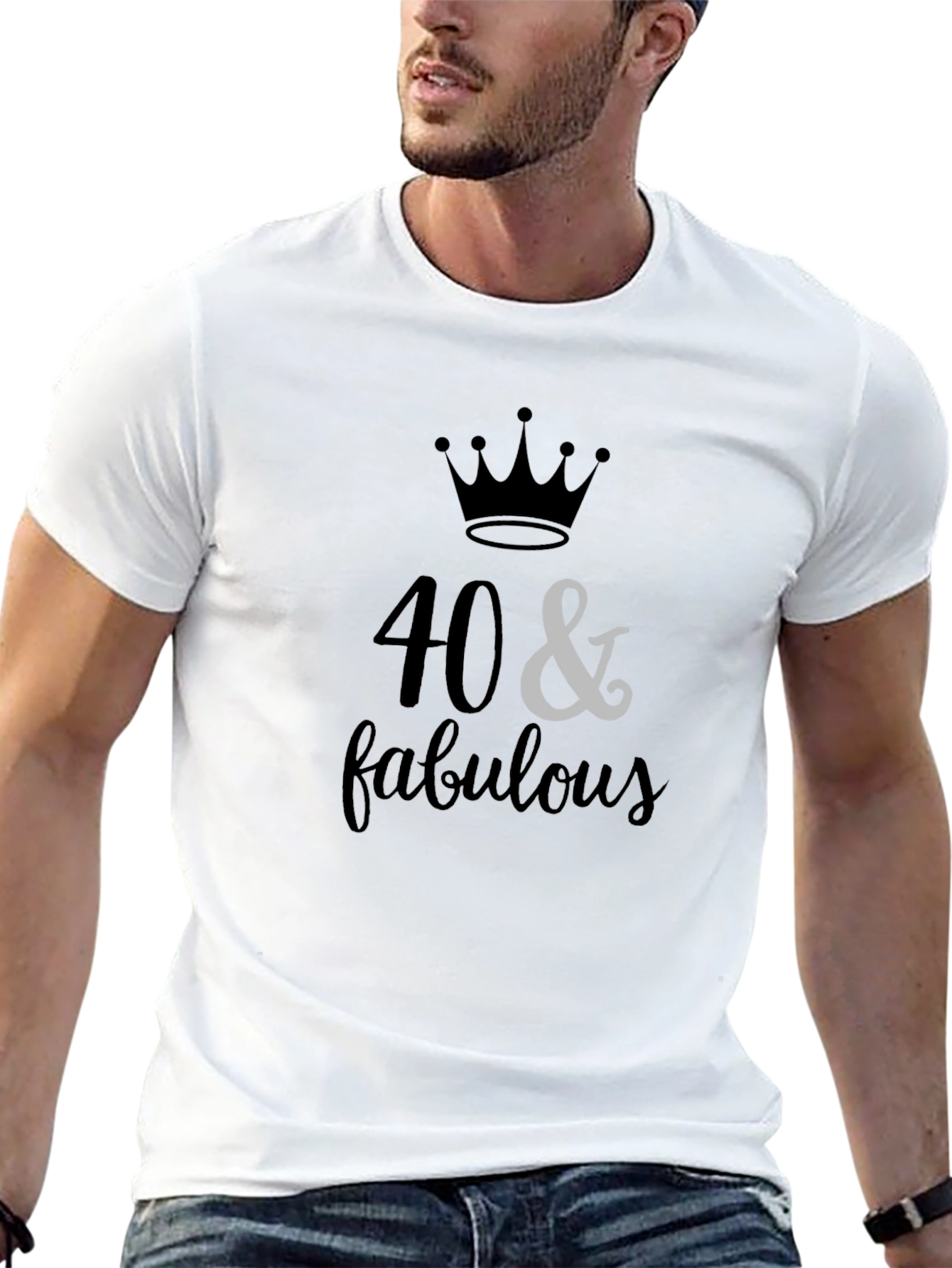 40 & Fabulous Birthday Graphic T-Shirt
