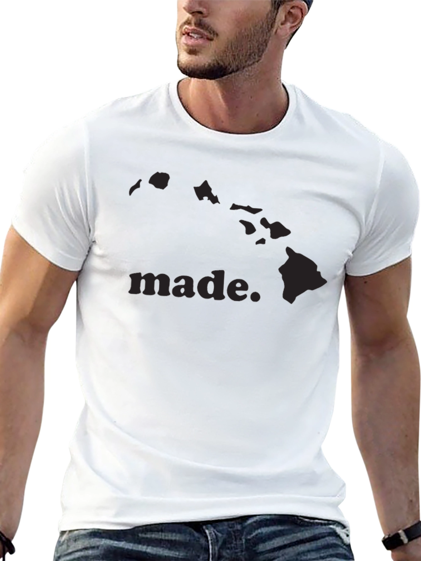 Made in Hawaii Black Graphic Tee Shirt