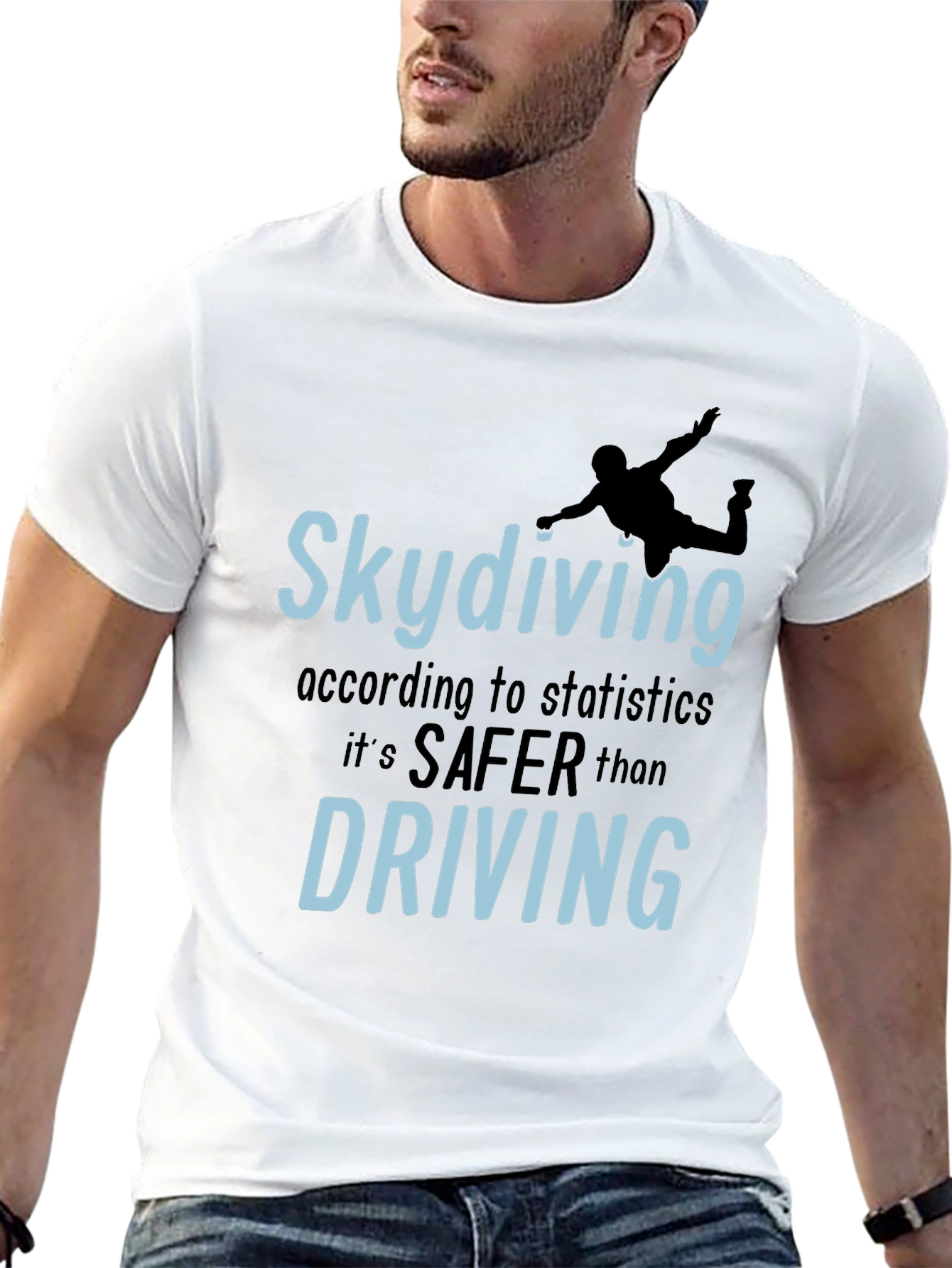 Skydiving Safer Than Driving T-Shirt
