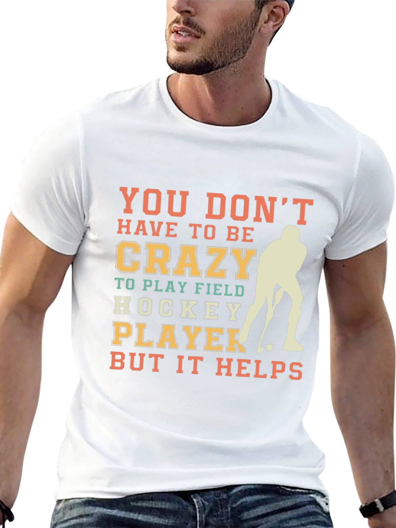 Crazy Field Hockey Player T-Shirt