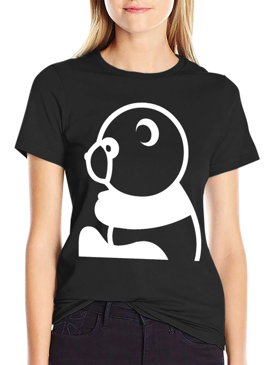 Black T-Shirt with Panda Graphic