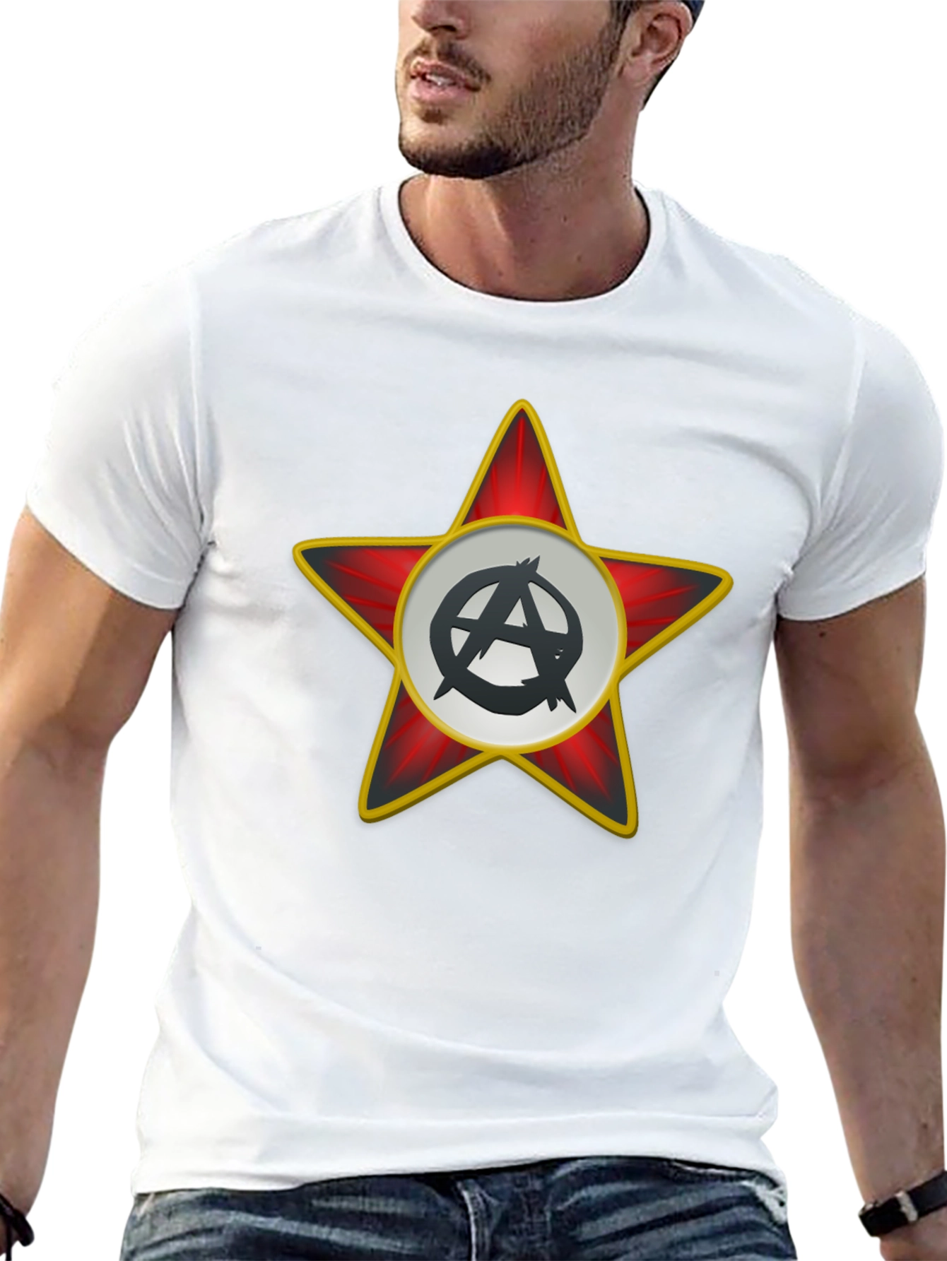 Anarchy Star Graphic T-Shirt - Black