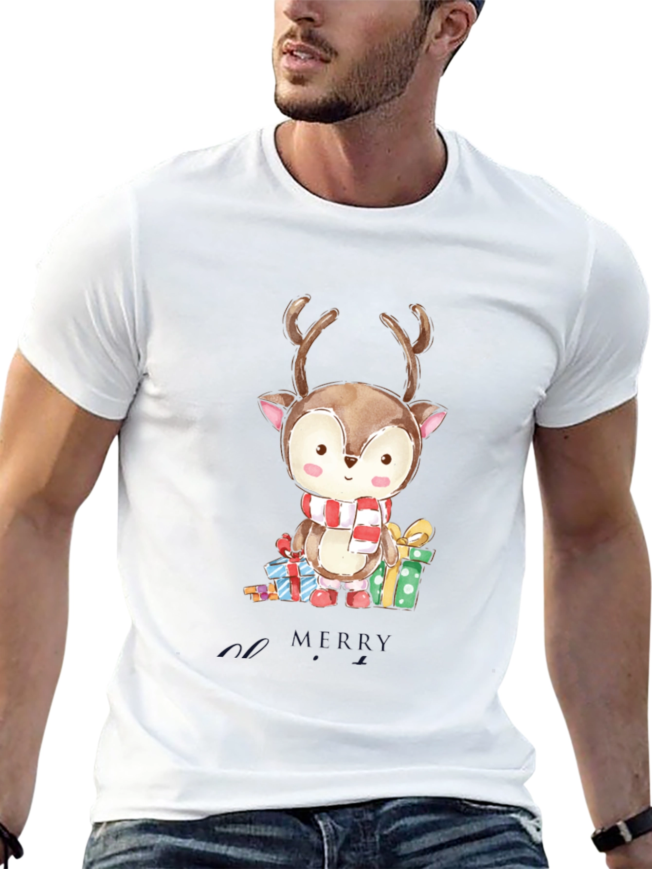 Cute Reindeer Christmas T-Shirt