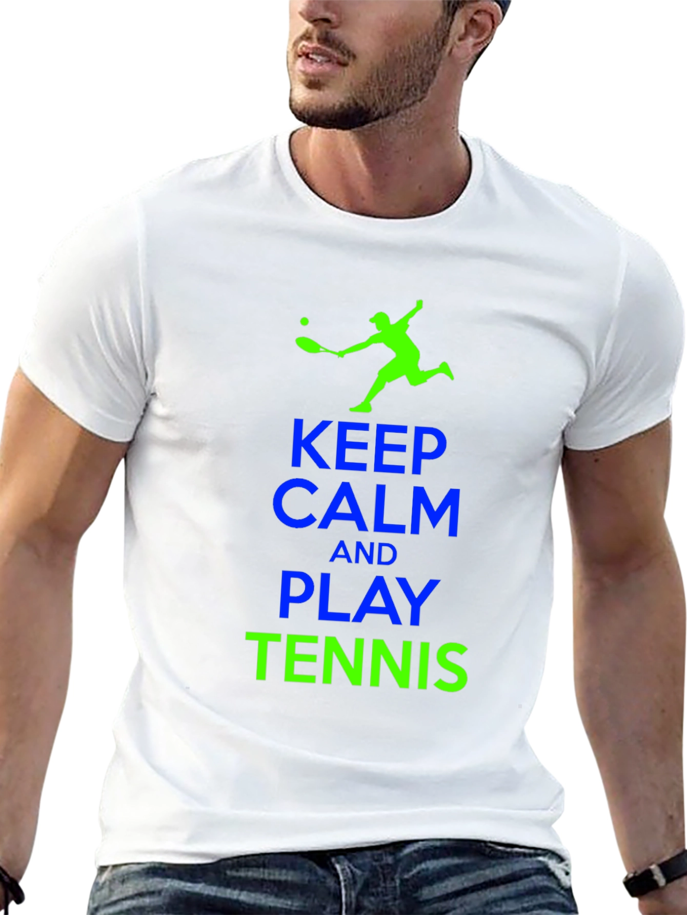 Keep Calm and Play Tennis Graphic Tee