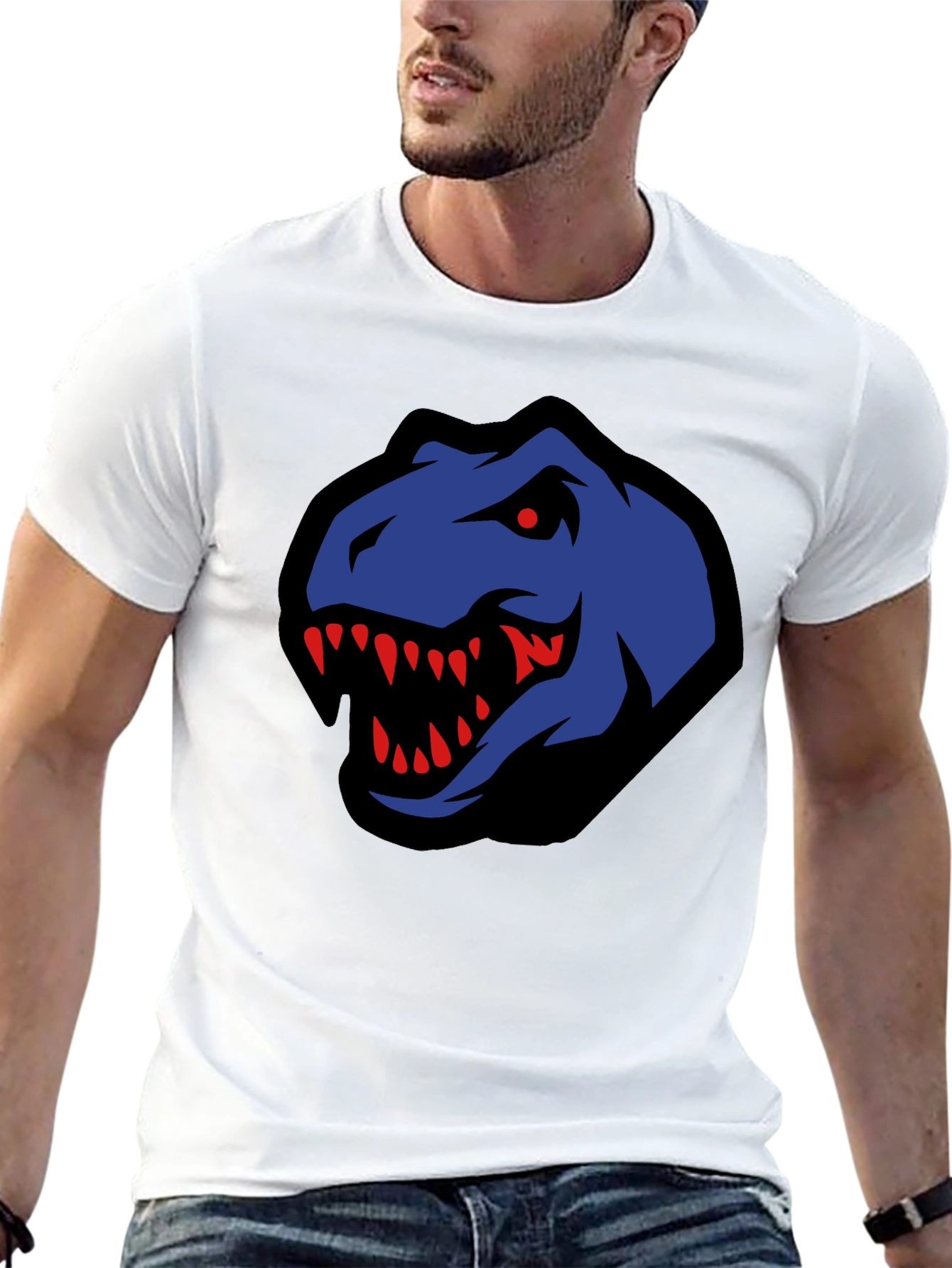 Dino Head Graphic Tee - Mens Black T-Shirt