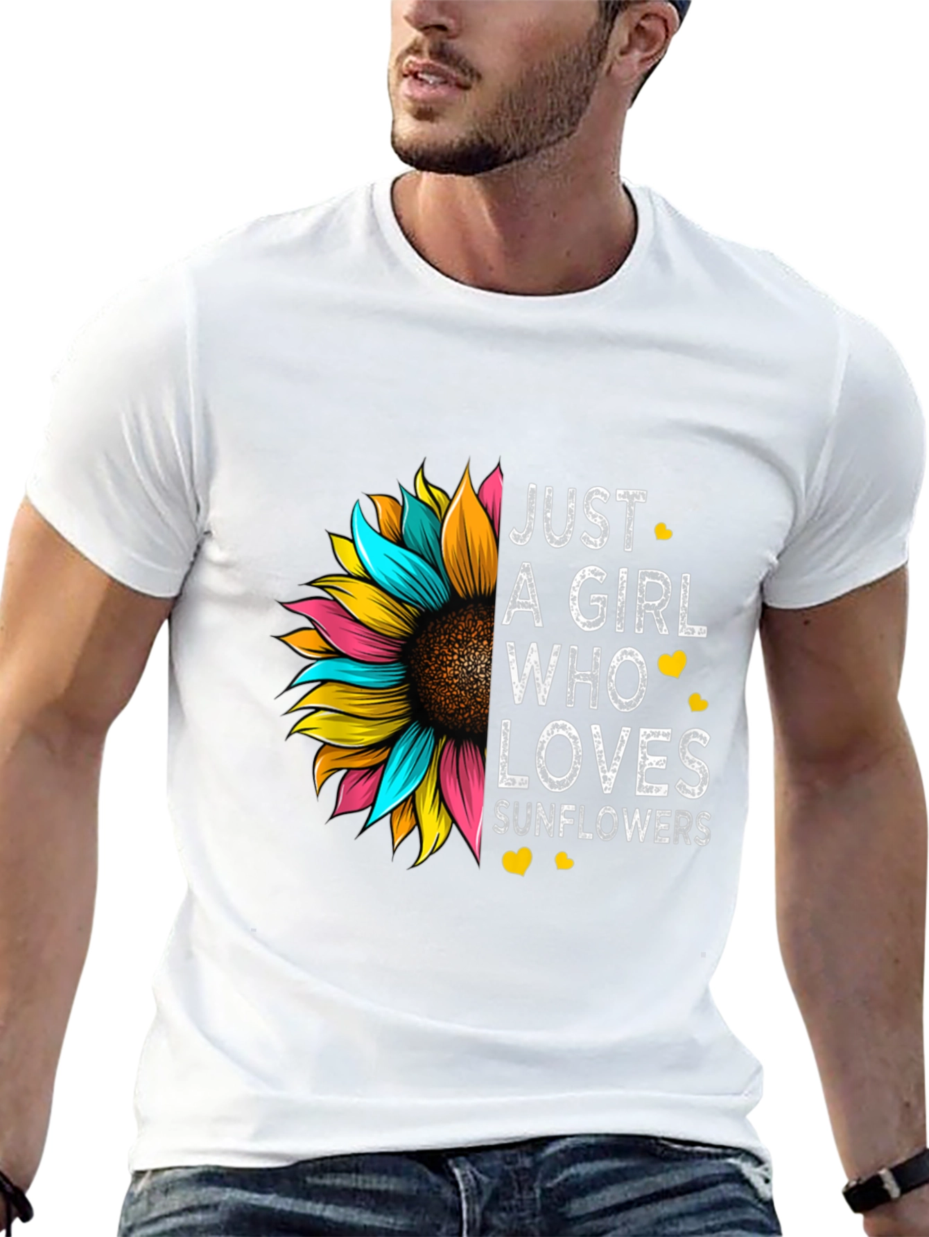 Just a Girl Who Loves Sunflowers Graphic Tee