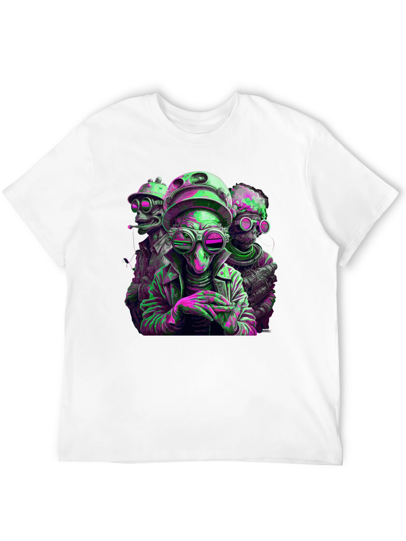Steampunk Alien T-Shirt - Retro Sci-Fi Design