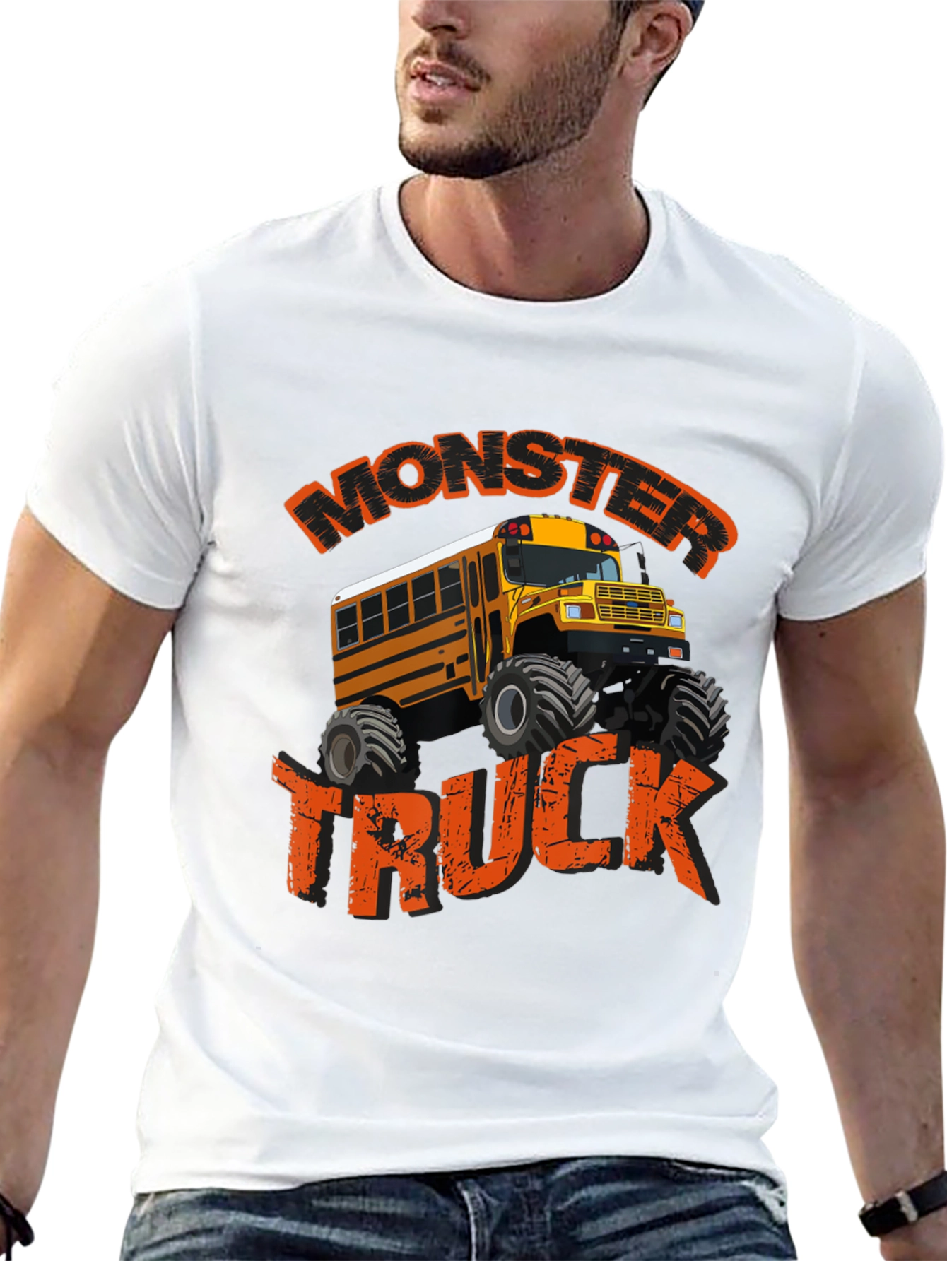 Monster Truck School Bus Graphic Tee
