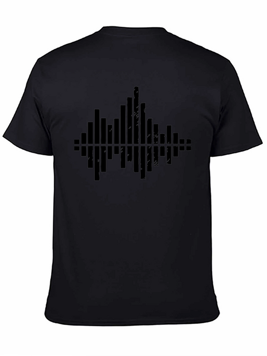 Black Graphic Tee - Soundwave Design