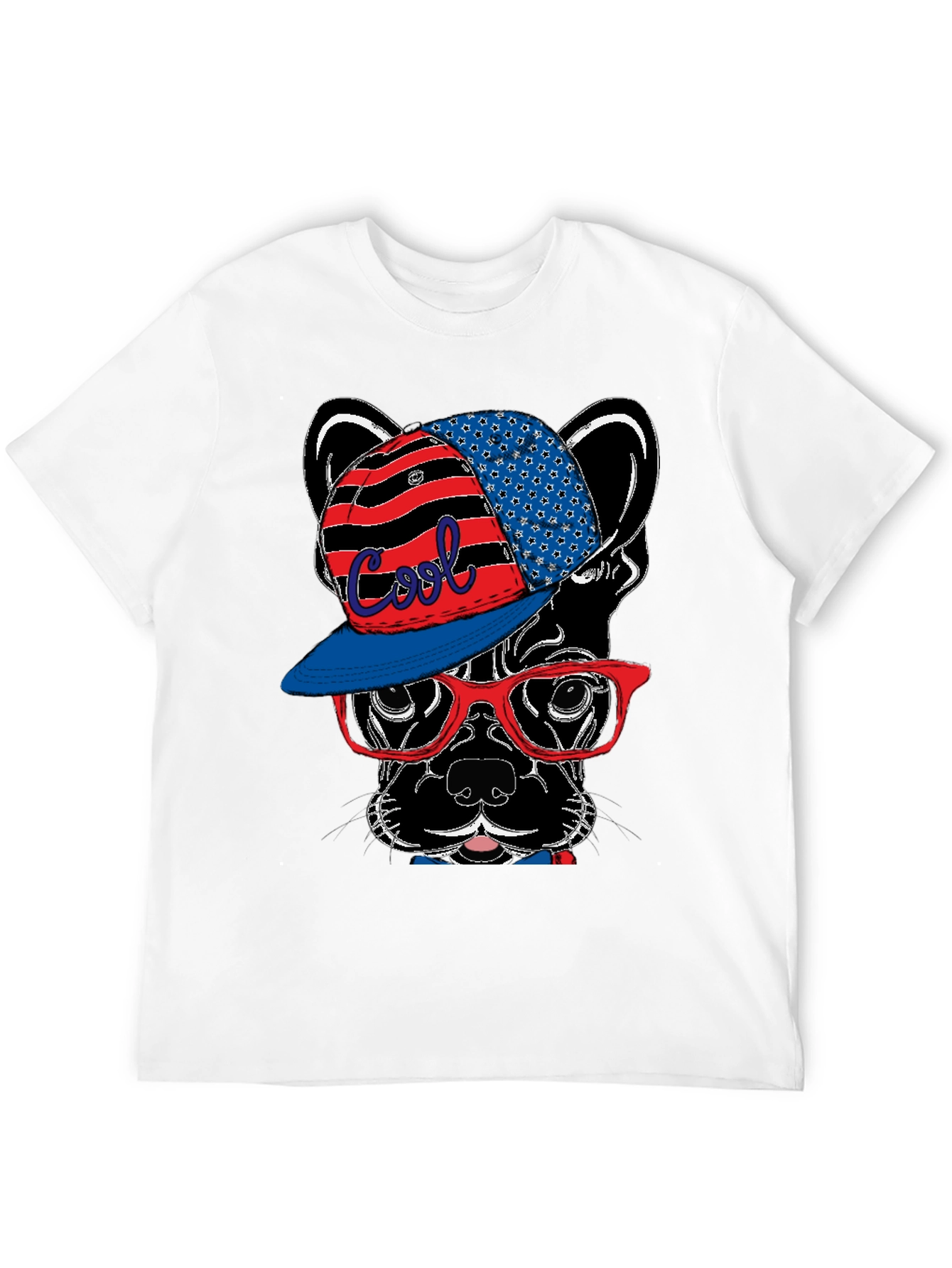 Cool Dog T-Shirt with Hat & Glasses