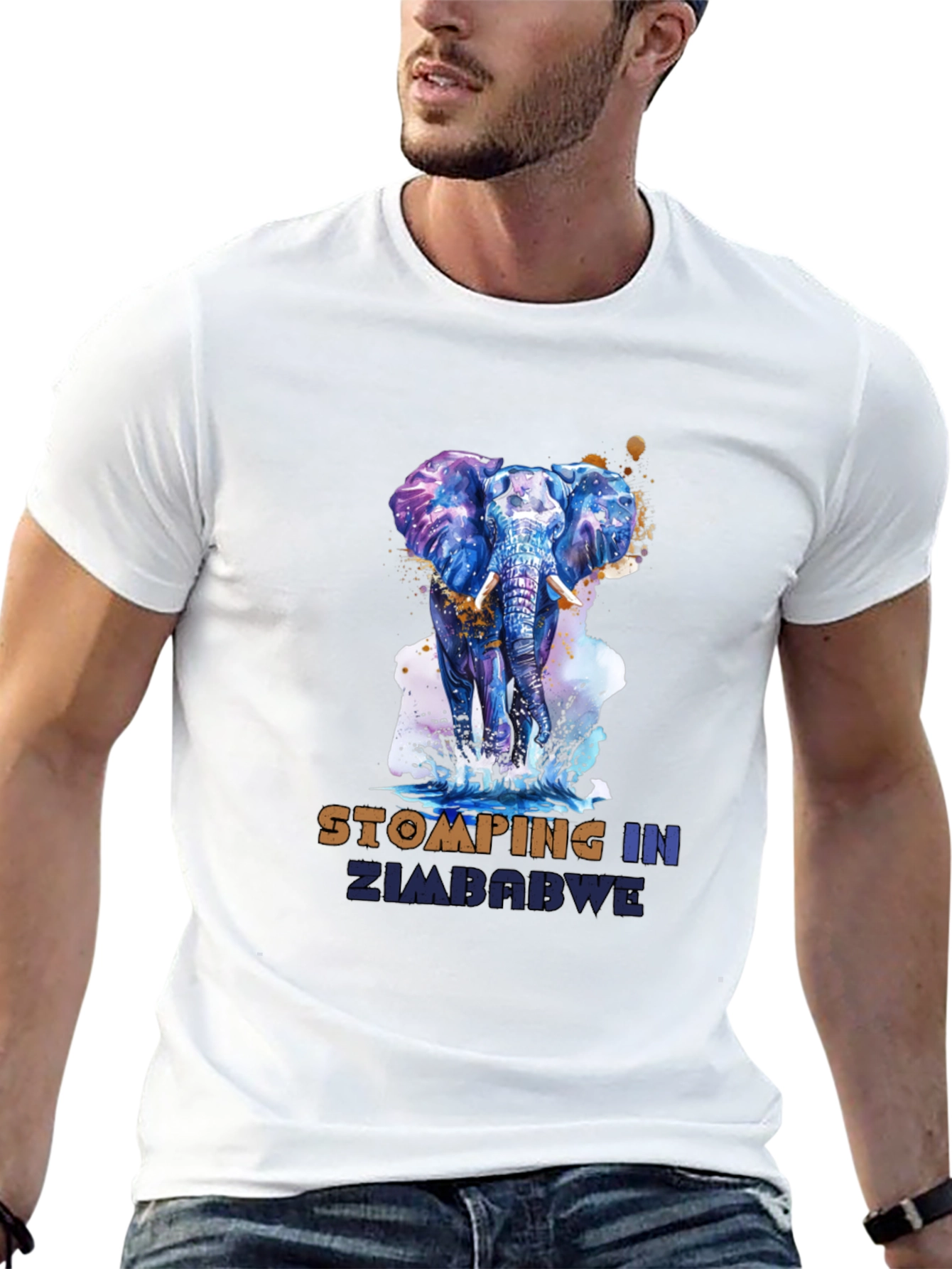 Stomping in Zimbabwe Elephant Graphic Tee