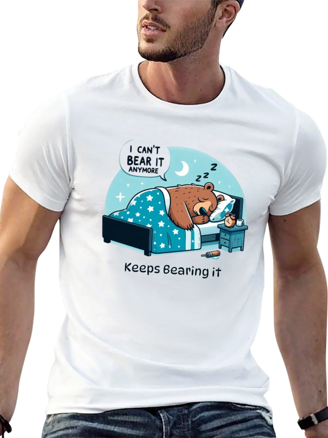 Funny Bear T-Shirt - Keeps Bearing It