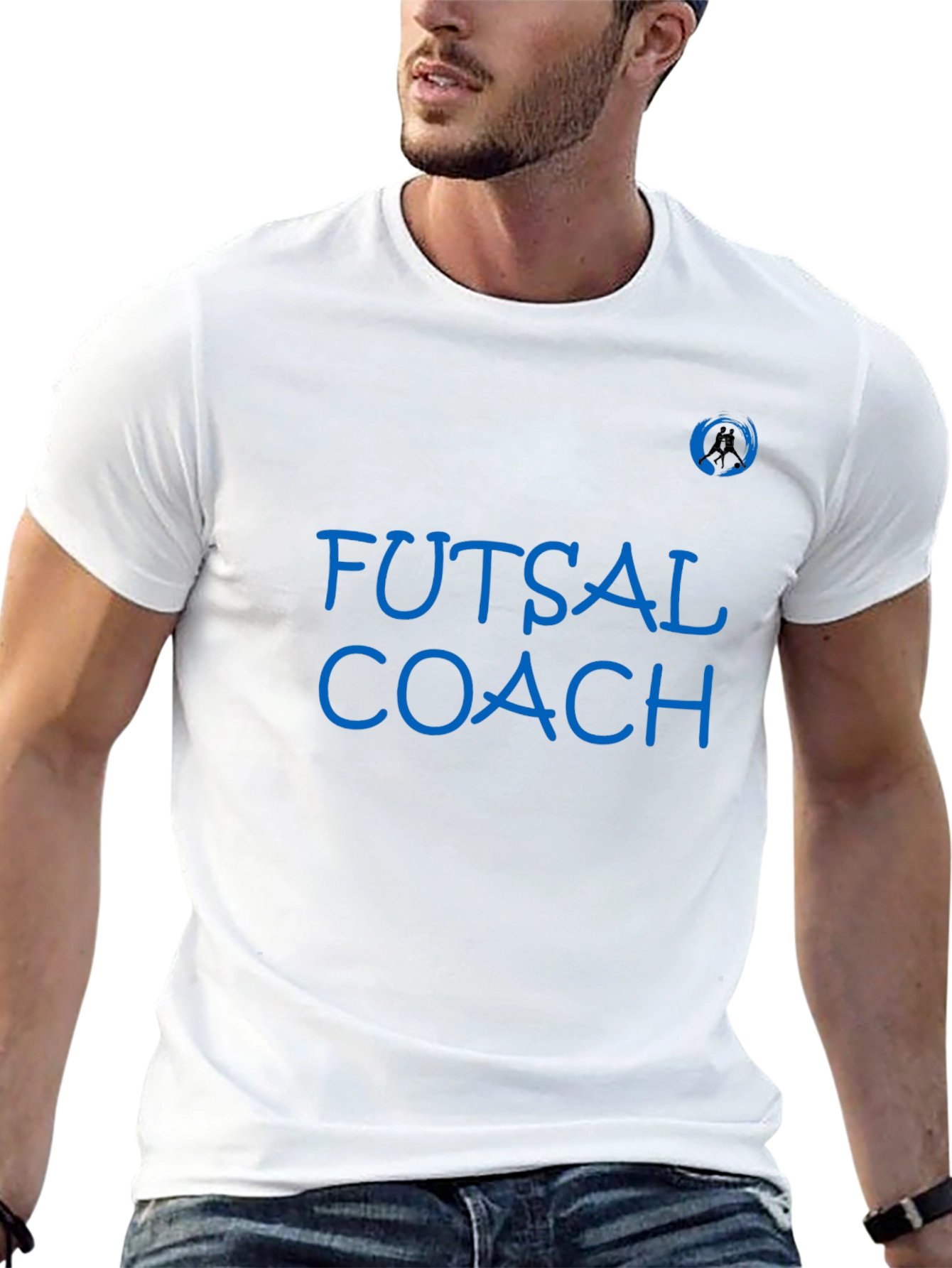 Futsal Coach Graphic T-Shirt - Black