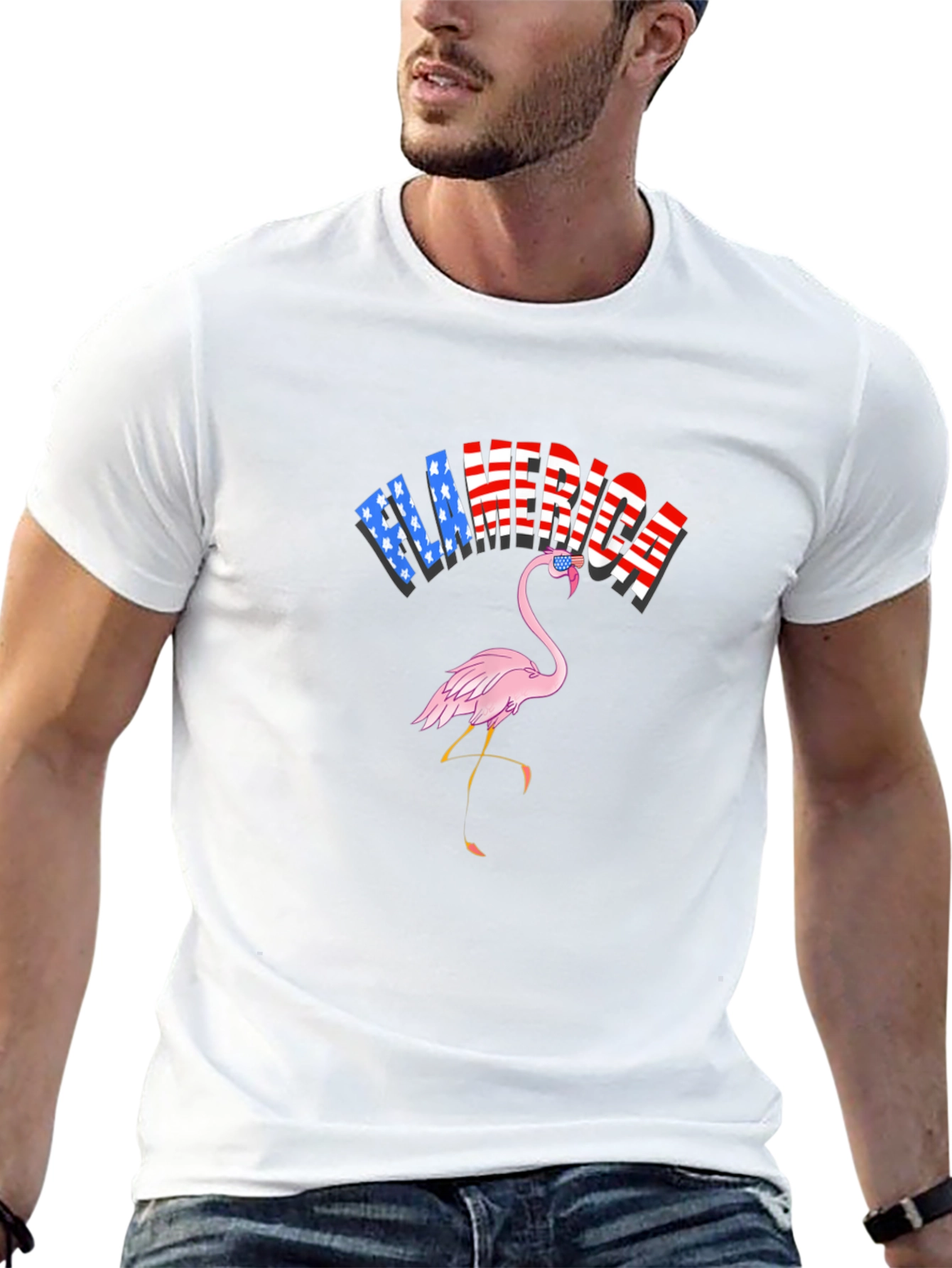 Flamerica Flamingo Patriotic T-Shirt
